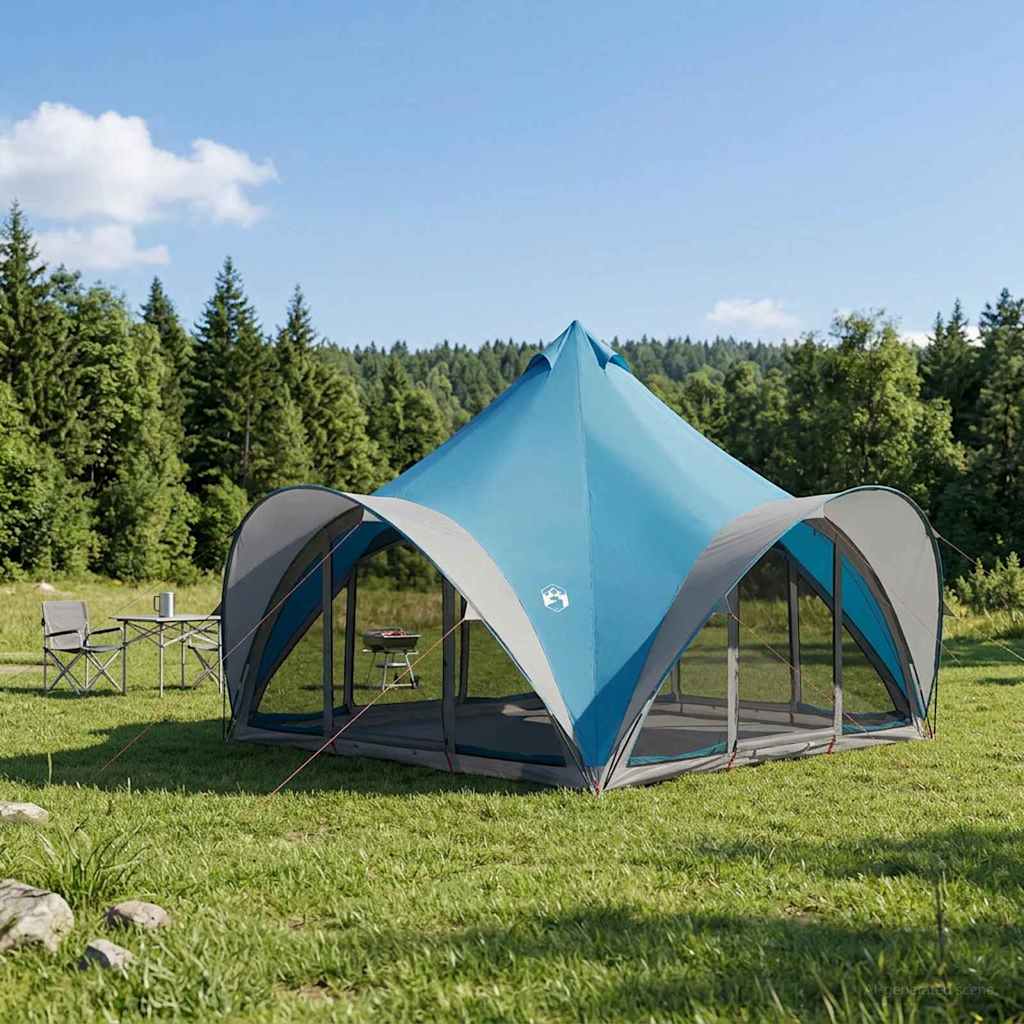 vidaXL Tipi Tent met dak Groen 18-Persoon Polyester en staal