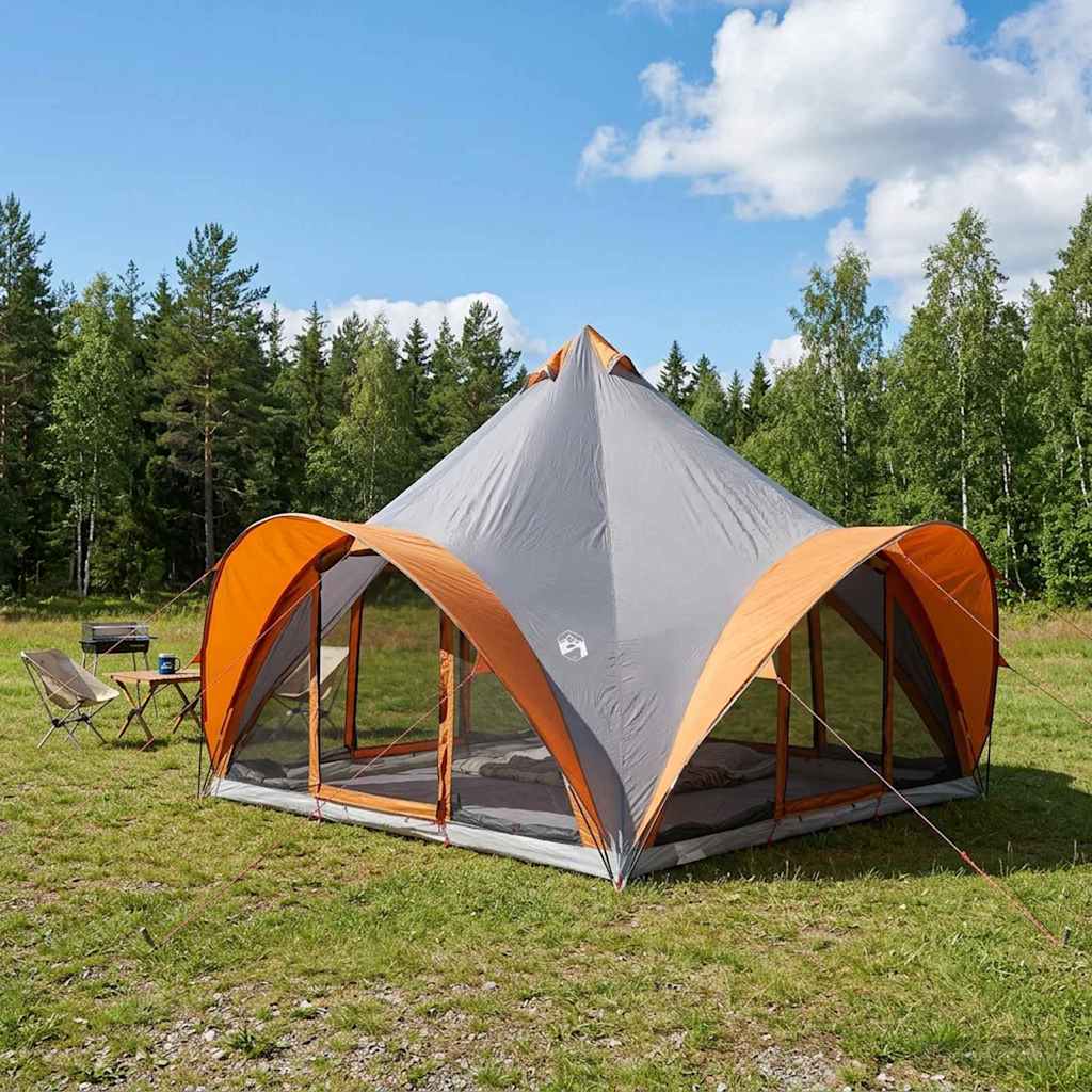 vidaXL Tipi Tent met dak Groen 18-Persoon Polyester en staal