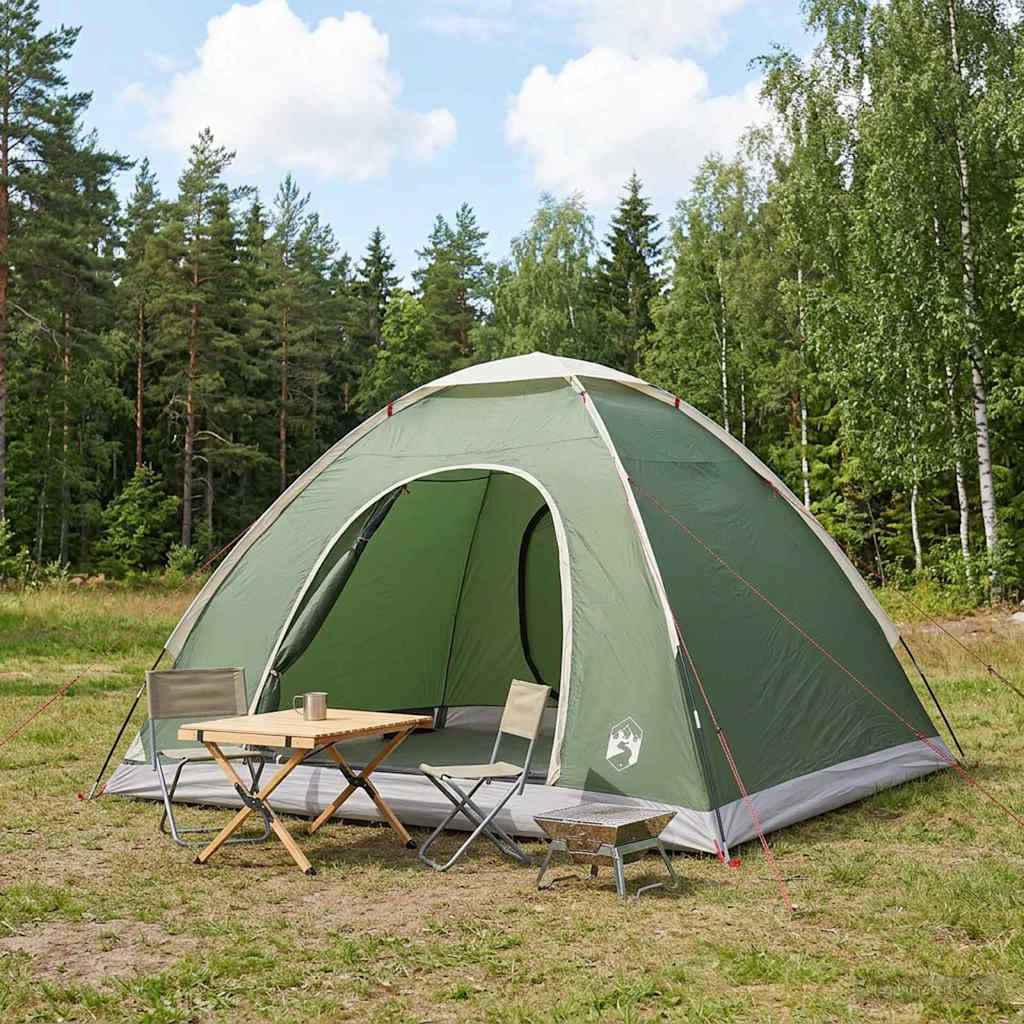 vidaXL Kamperen tent met dak met luchtopening Groen 190 x 140 x 105 cm
