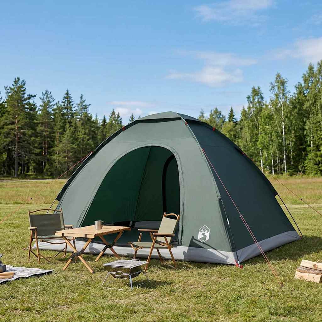 vidaXL Kamperen tent met dak met luchtopening Groen 190 x 140 x 105 cm