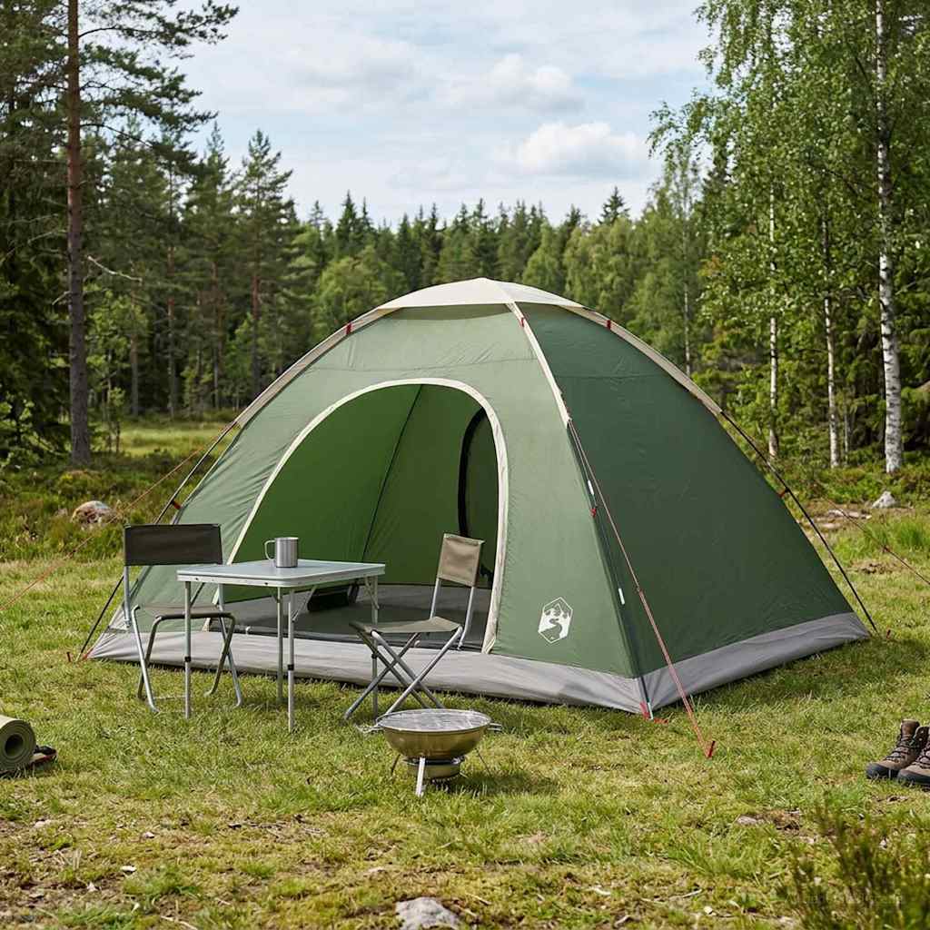 vidaXL Kamperen tent met dak met luchtopening Groen 190 x 140 x 105 cm