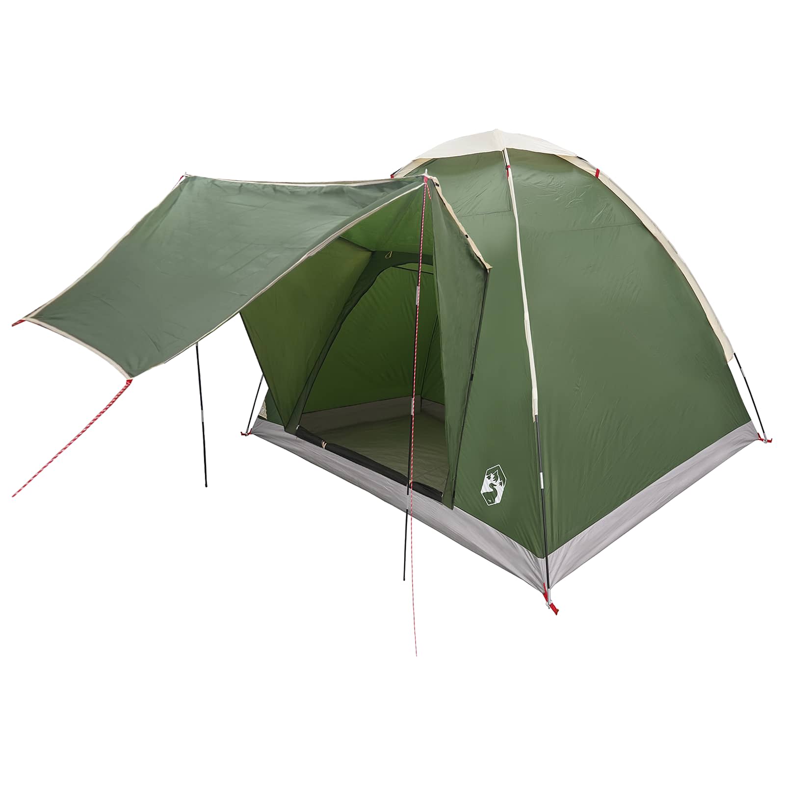 vidaXL Kamperen tent met dak Groen 2-persoons Polyester en staal