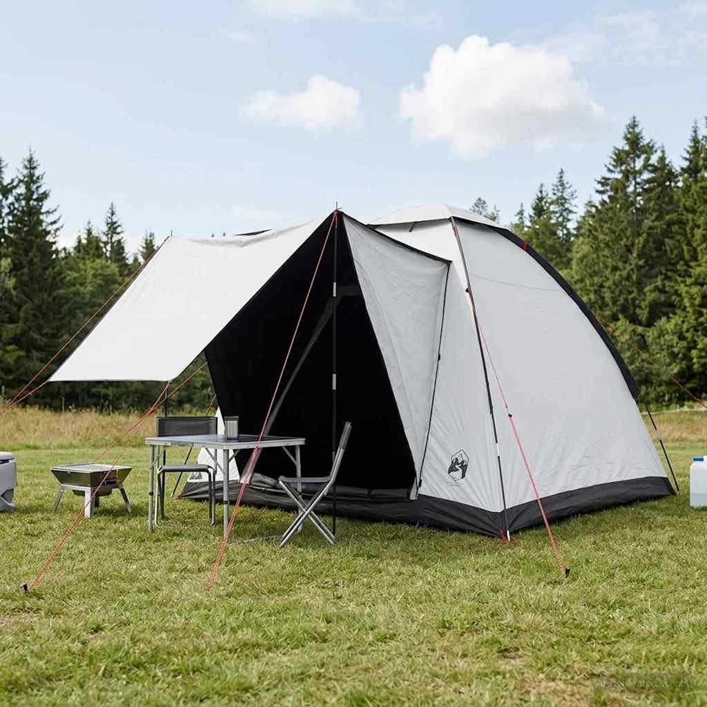 vidaXL Kamperen tent met dak Groen 2-persoons Polyester en staal