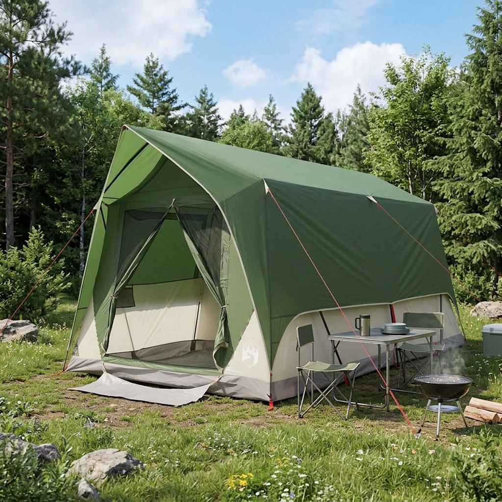 vidaXL Tunneltent met dak Groen 8-persoons Polyester en staal