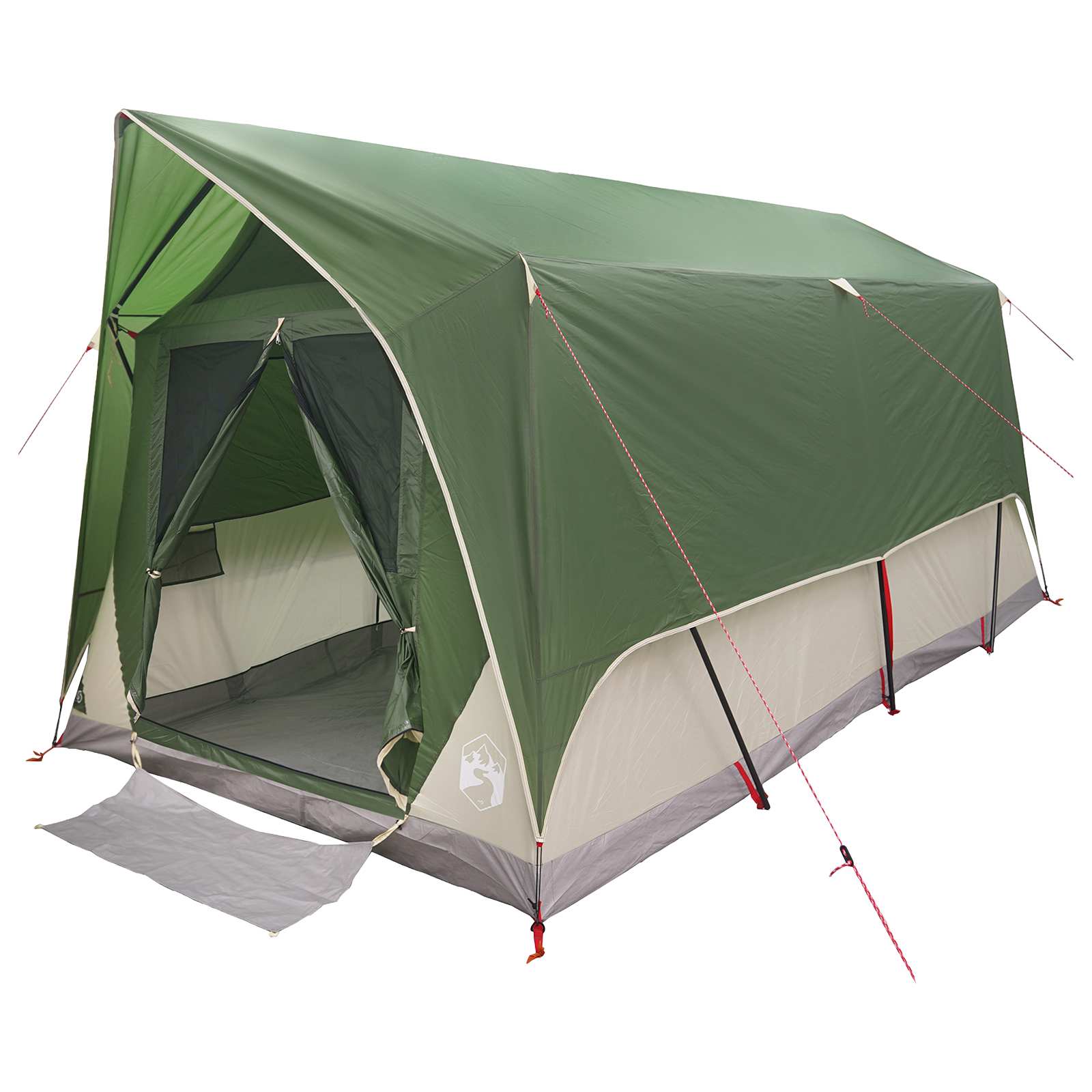 vidaXL Tunneltent met dak Groen 8-persoons Polyester en staal