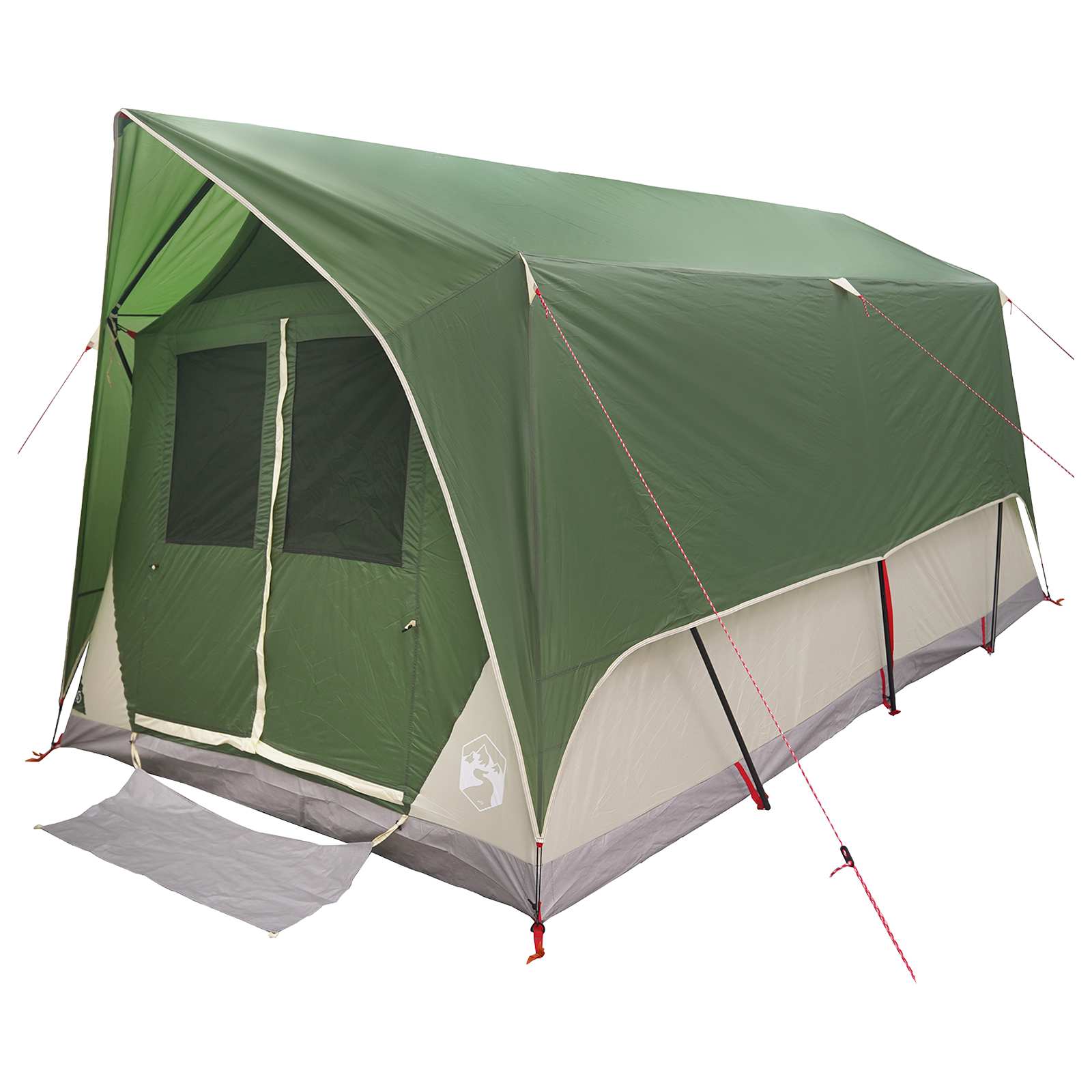 vidaXL Tunneltent met dak Groen 8-persoons Polyester en staal