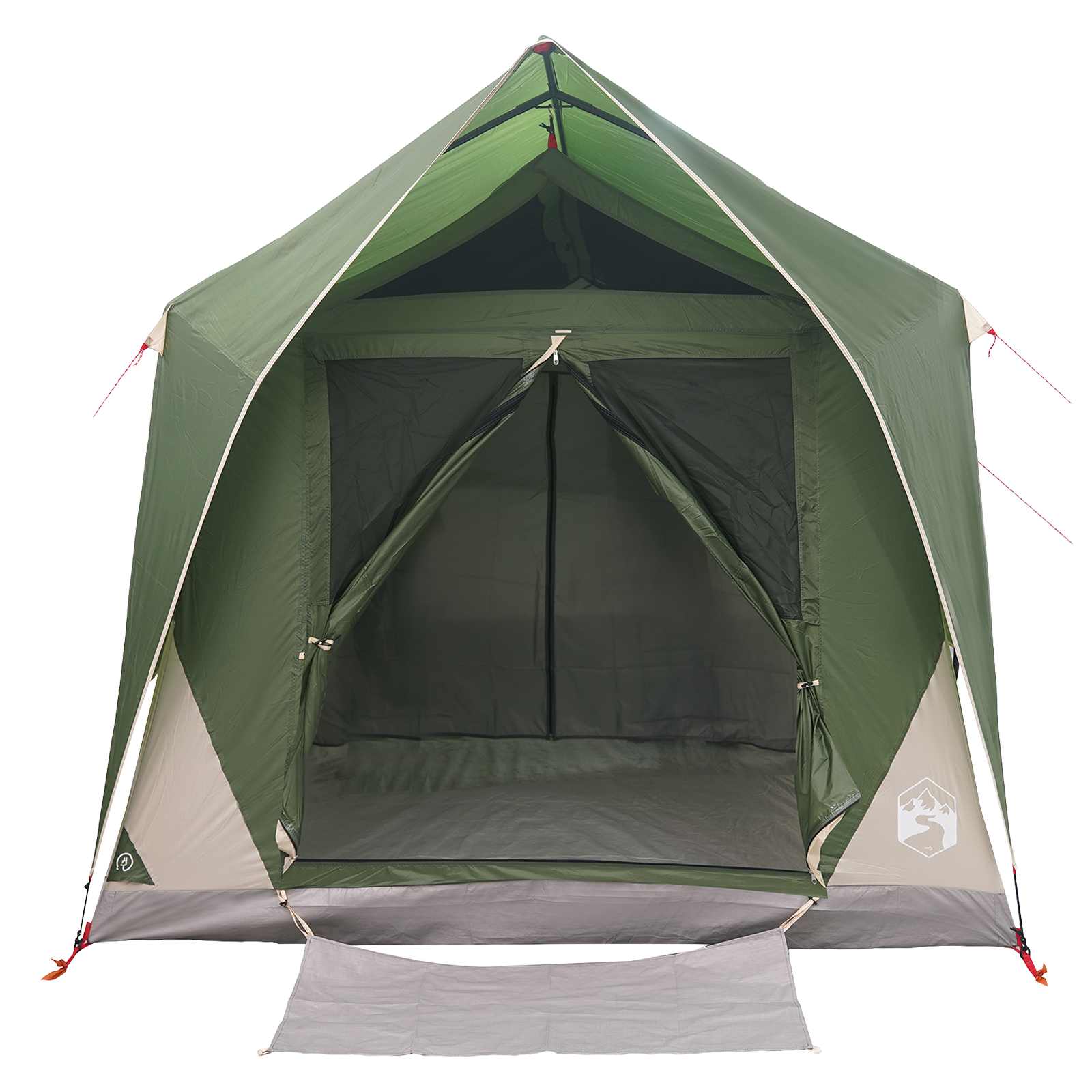 vidaXL Tunneltent met dak Groen 8-persoons Polyester en staal