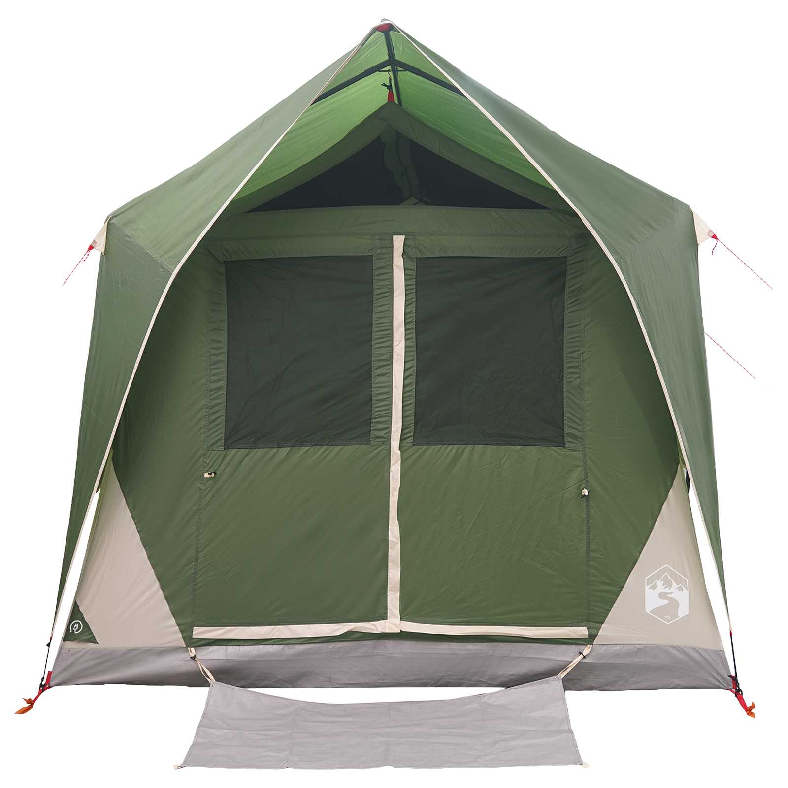 vidaXL Tunneltent met dak Groen 8-persoons Polyester en staal