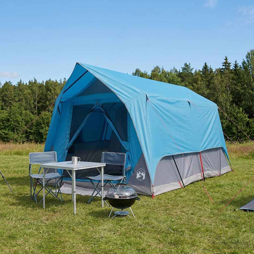 vidaXL Tunneltent met dak Groen 8-persoons Polyester en staal