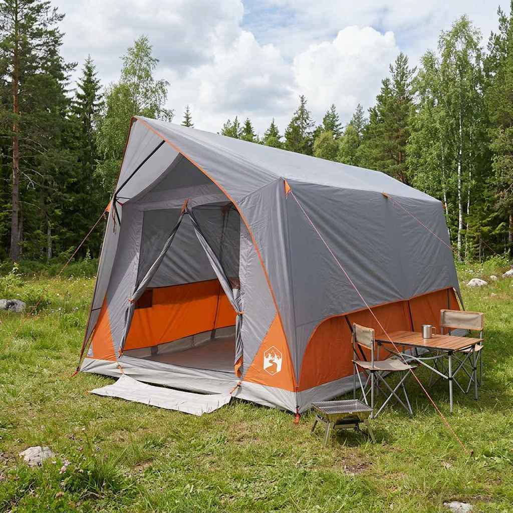 vidaXL Tunneltent met dak Groen 8-persoons Polyester en staal