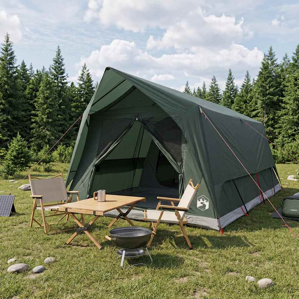 vidaXL Tunneltent met dak Groen 8-persoons Polyester en staal