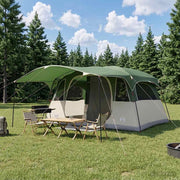 vidaXL Tunneltent met dak Groen 366 x 244 x 198 cm Polyester en staal
