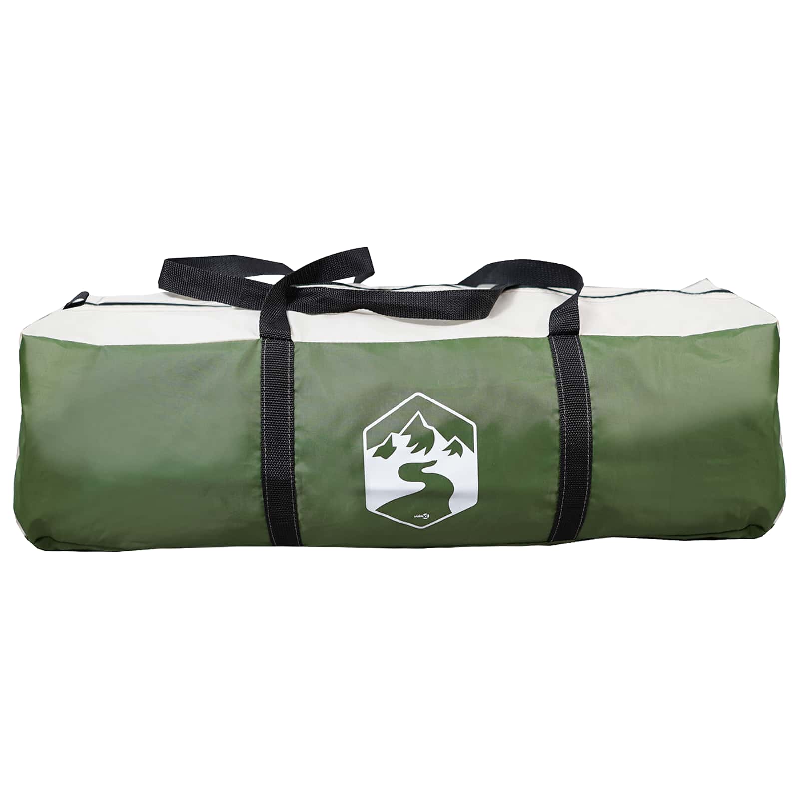 vidaXL Tunneltent met dak Groen 366 x 244 x 198 cm Polyester en staal
