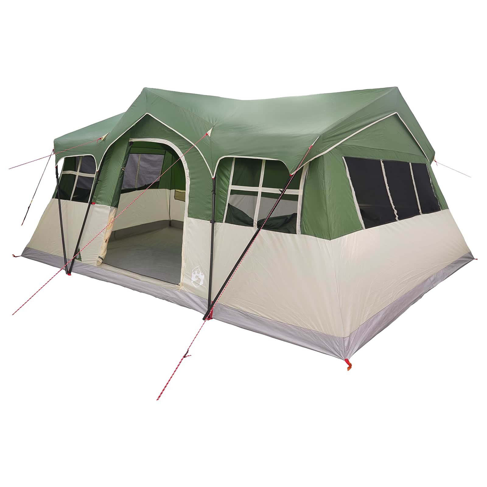 vidaXL Gezinstent met dak Groen 487 x 340 x 216 cm Polyester en staal