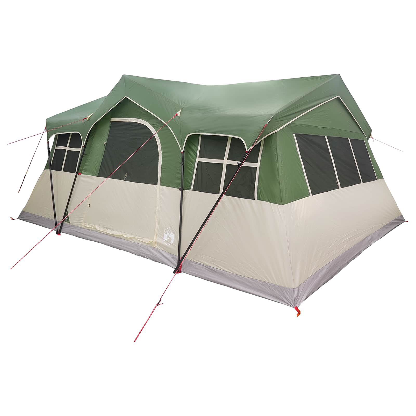 vidaXL Gezinstent met dak Groen 487 x 340 x 216 cm Polyester en staal