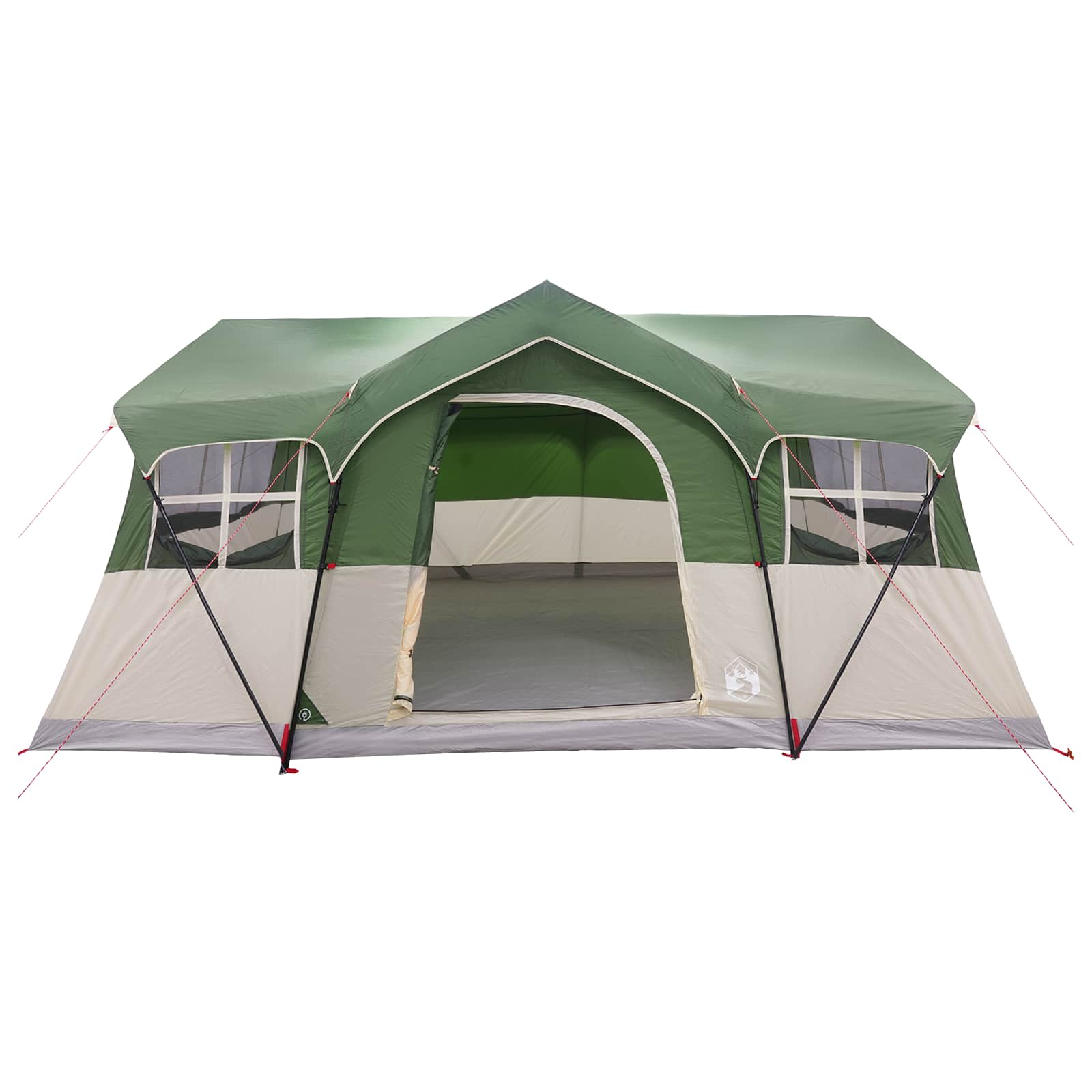 vidaXL Gezinstent met dak Groen 487 x 340 x 216 cm Polyester en staal