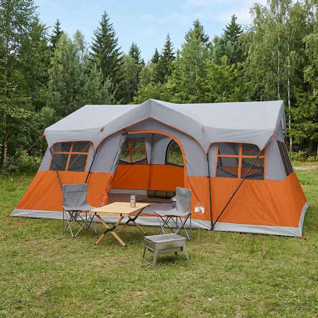 vidaXL Gezinstent met dak Groen 487 x 340 x 216 cm Polyester en staal