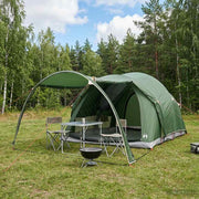 vidaXL Tunneltent met dak Groen 370 x 275 x 210 cm Polyester en staal