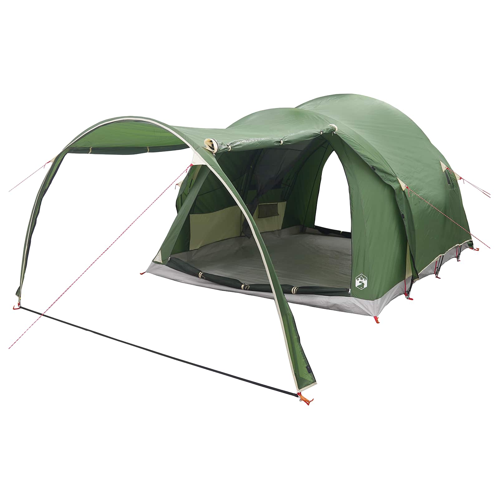 vidaXL Tunneltent met dak Groen 370 x 275 x 210 cm Polyester en staal