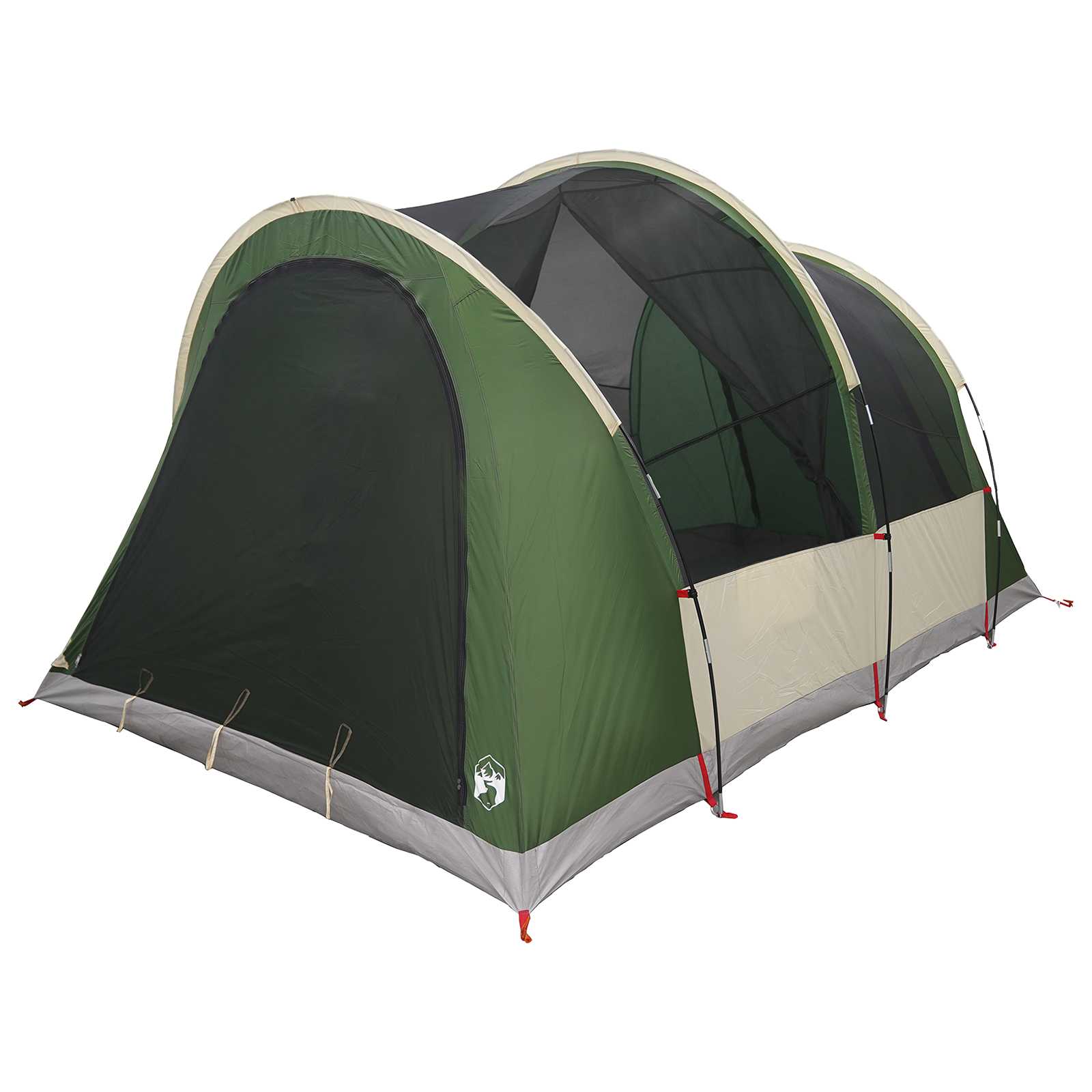 vidaXL Tunneltent met dak Groen 370 x 275 x 210 cm Polyester en staal