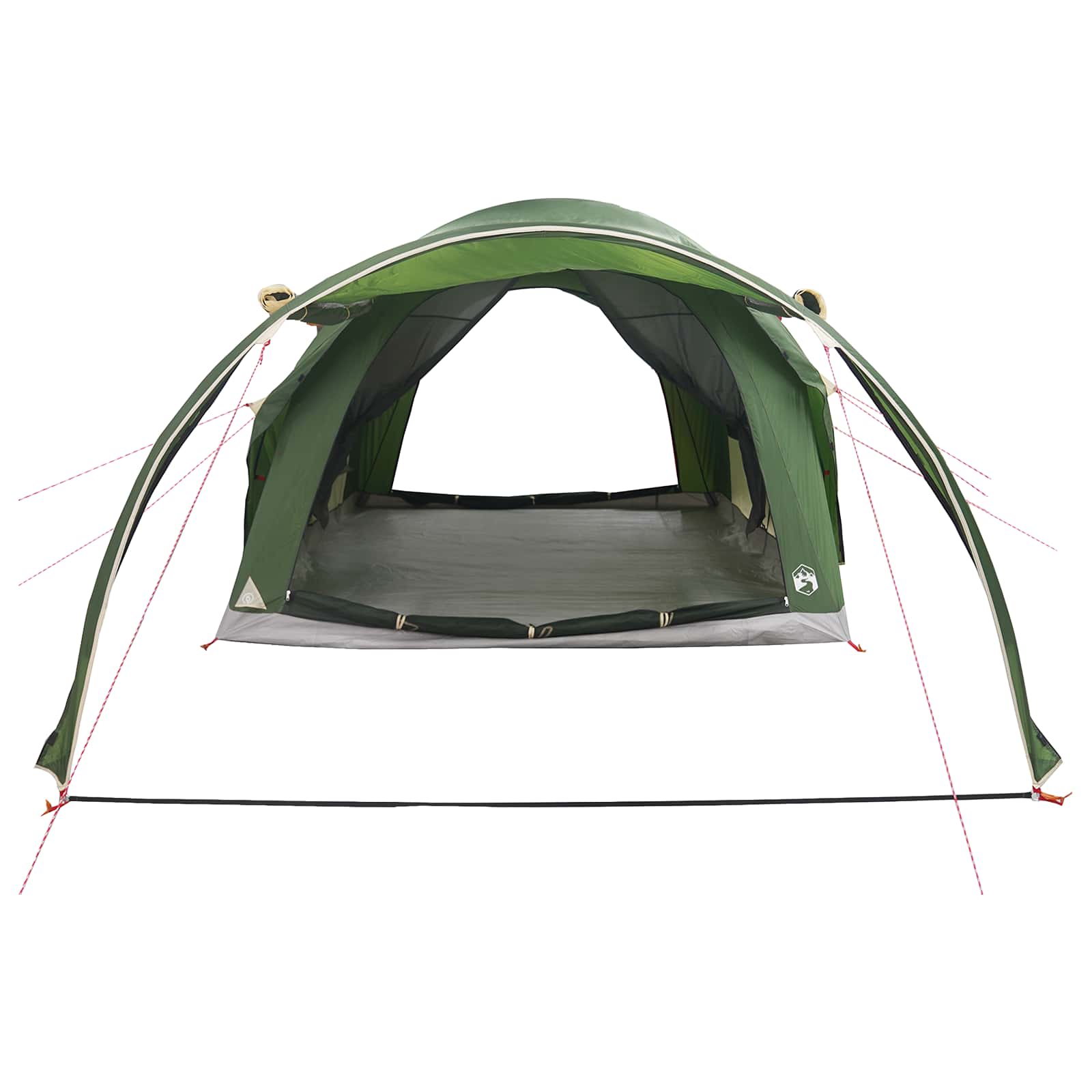 vidaXL Tunneltent met dak Groen 370 x 275 x 210 cm Polyester en staal