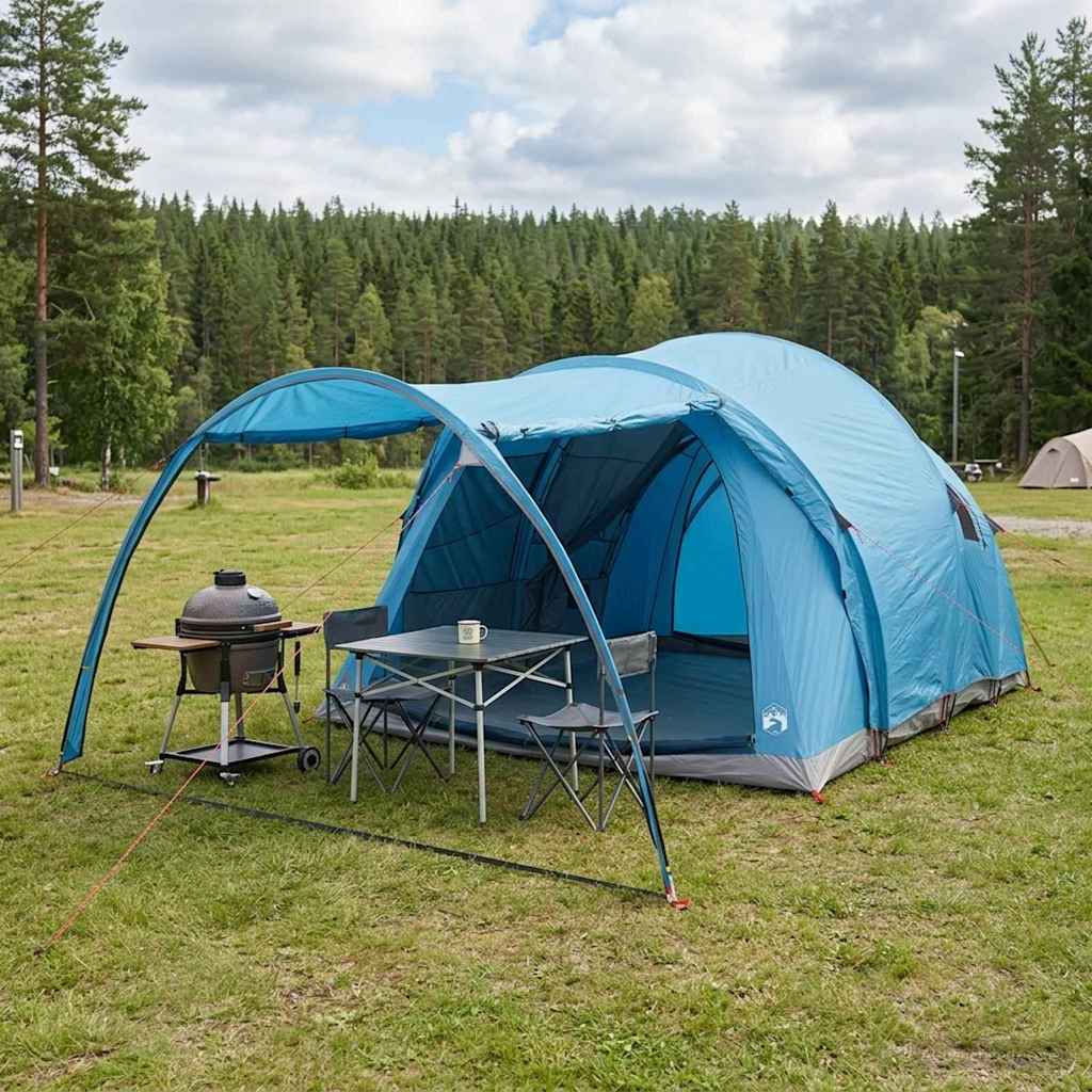 vidaXL Tunneltent met dak Groen 370 x 275 x 210 cm Polyester en staal