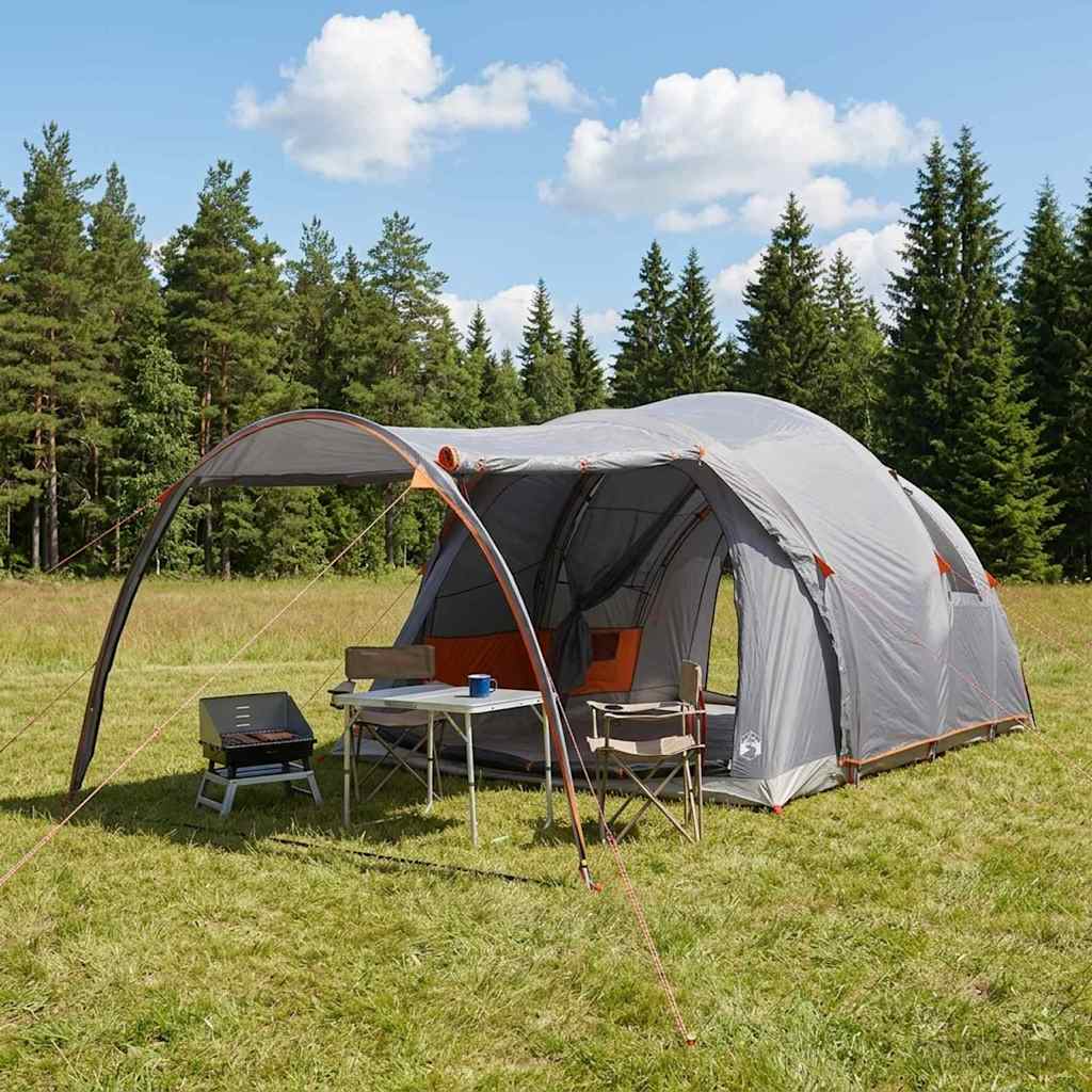 vidaXL Tunneltent met dak Groen 370 x 275 x 210 cm Polyester en staal