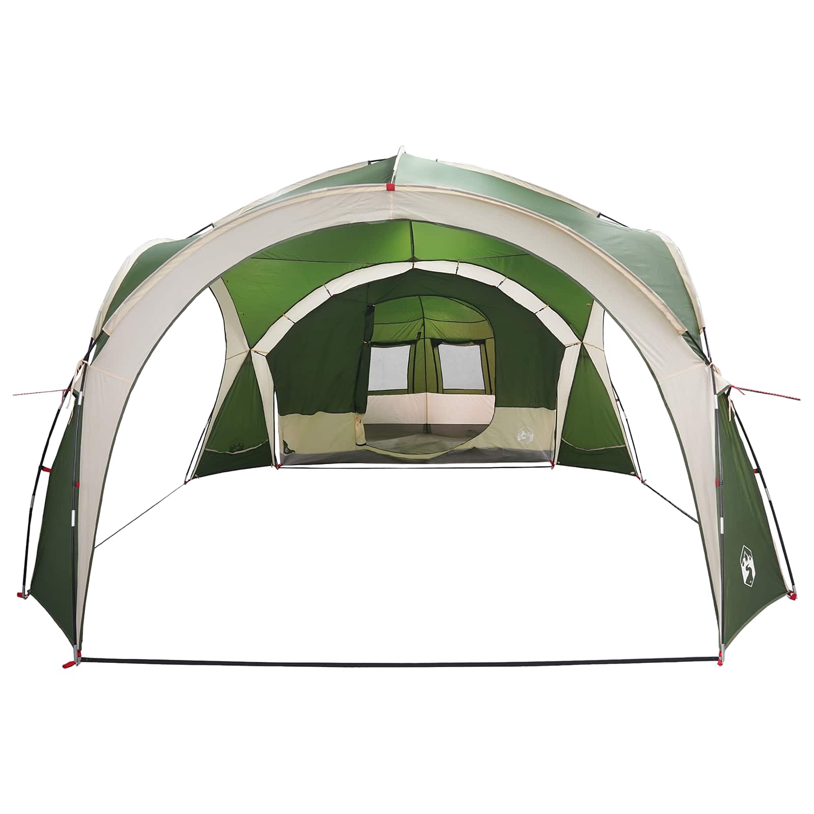 vidaXL Zijtent met dak Groen 410 x 410 x 250 cm Polyester en staal