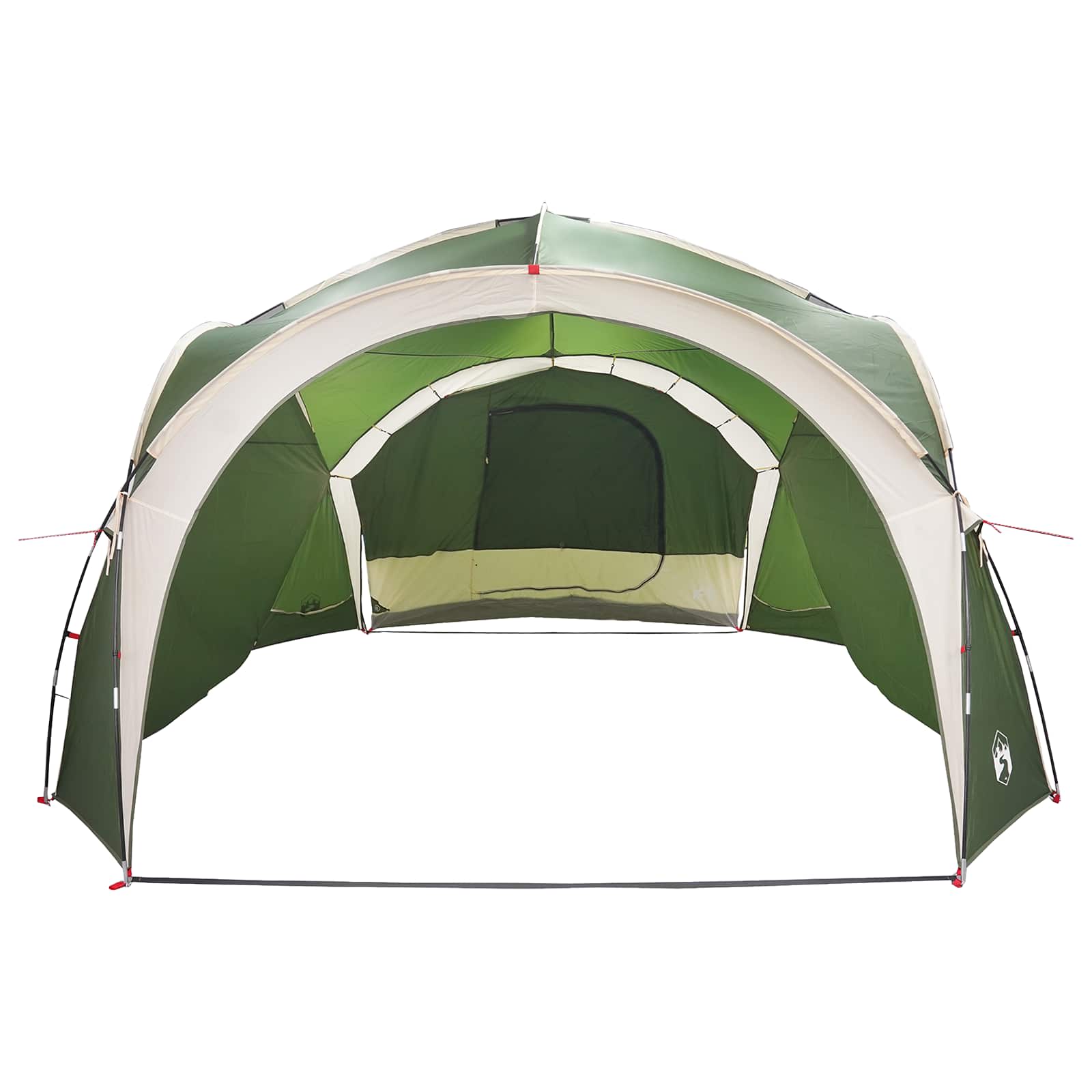 vidaXL Zijtent met dak Groen 410 x 410 x 250 cm Polyester en staal