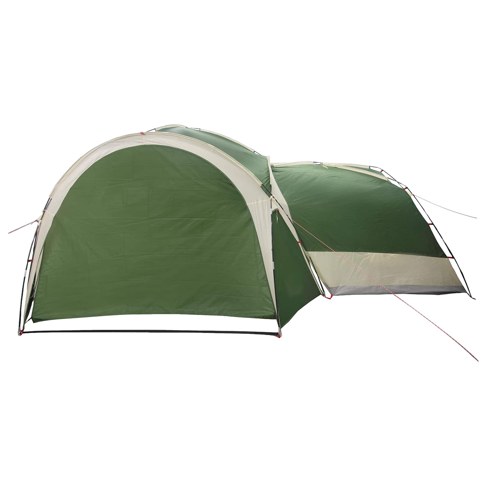 vidaXL Zijtent met dak Groen 410 x 410 x 250 cm Polyester en staal