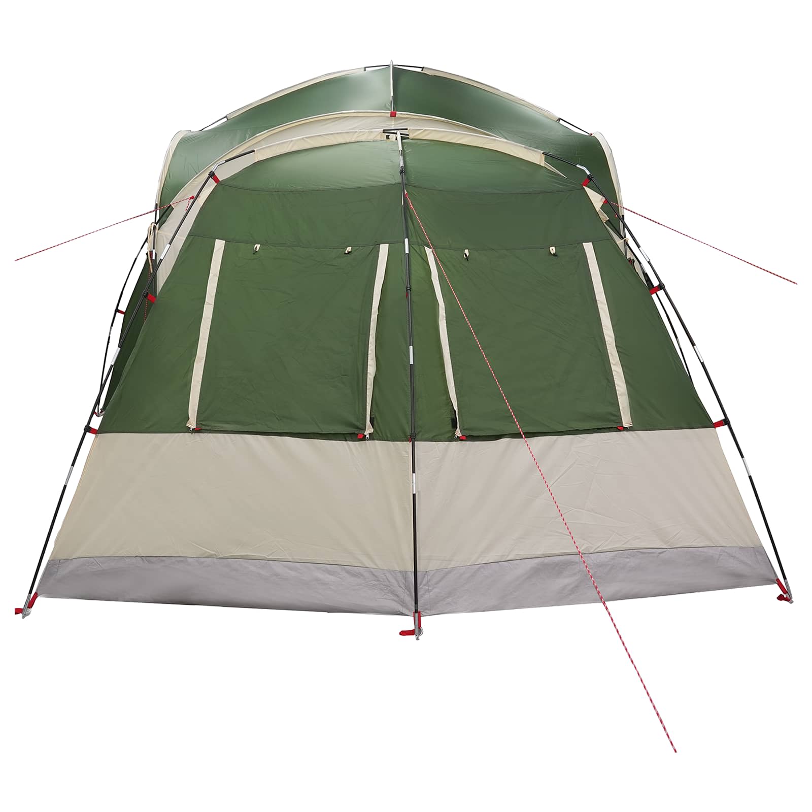vidaXL Zijtent met dak Groen 410 x 410 x 250 cm Polyester en staal