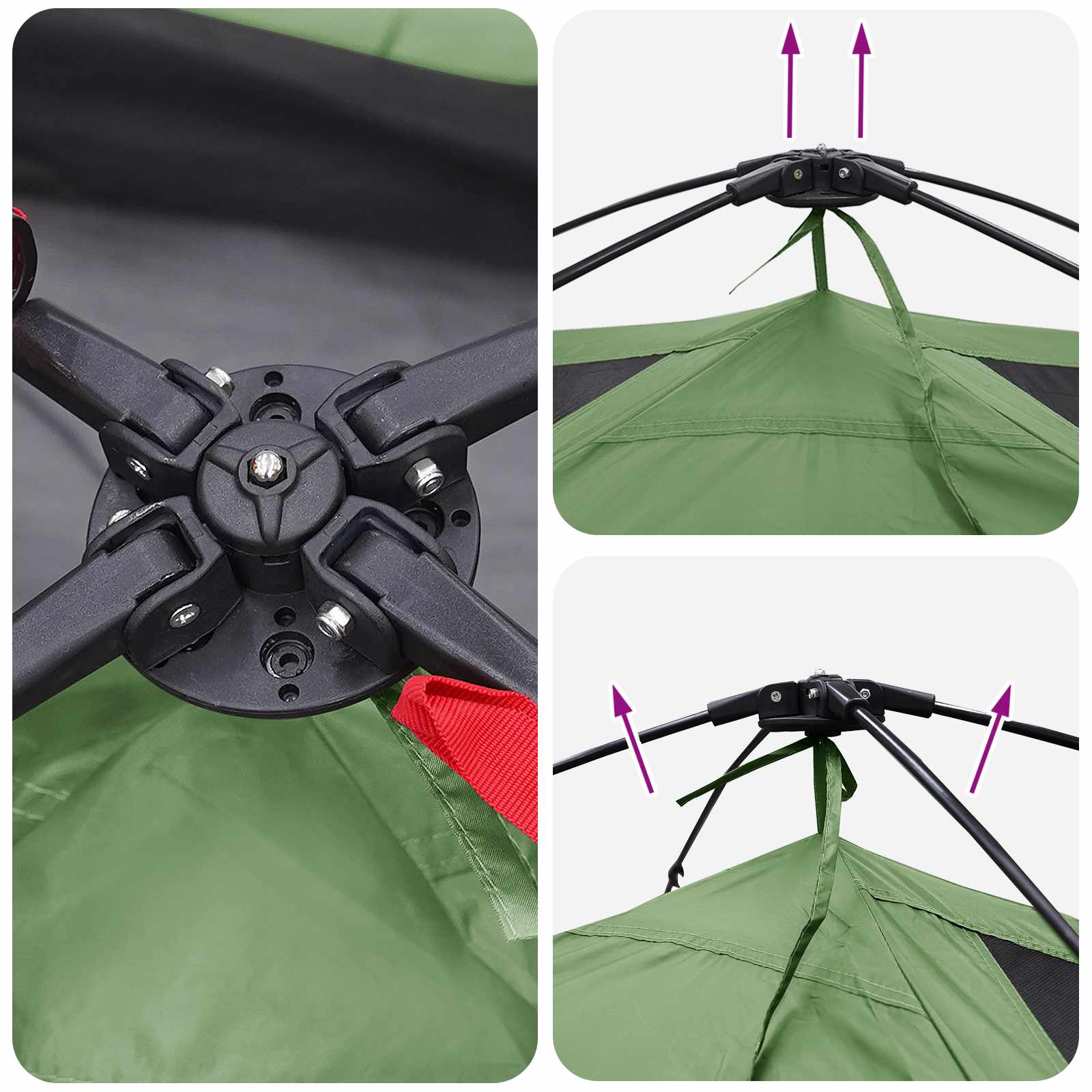 vidaXL Directe Tent Groen 305 x 215 x 140 cm Polyester en staal