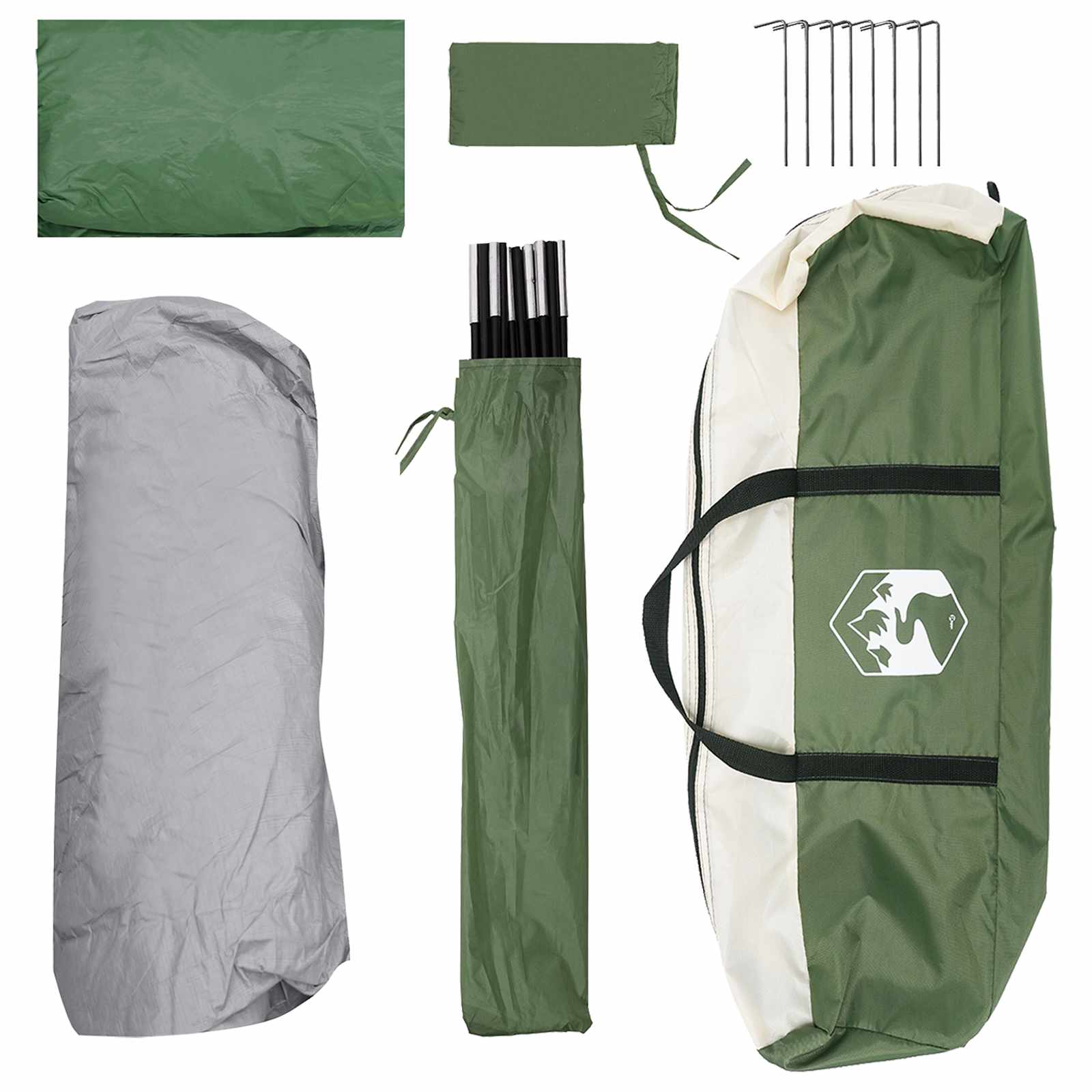 vidaXL Directe Tent Groen 305 x 215 x 140 cm Polyester en staal