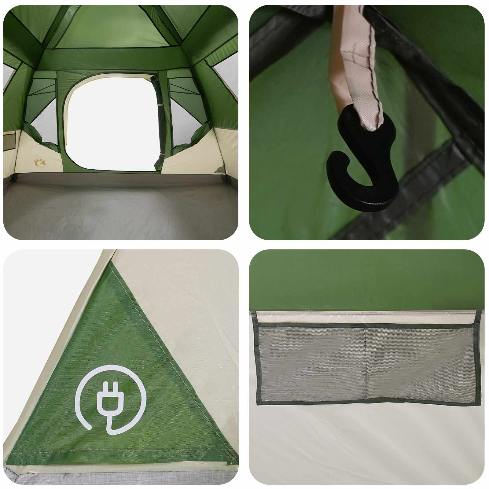 vidaXL Directe Tent Groen 305 x 275 x 190 cm Polyester en staal