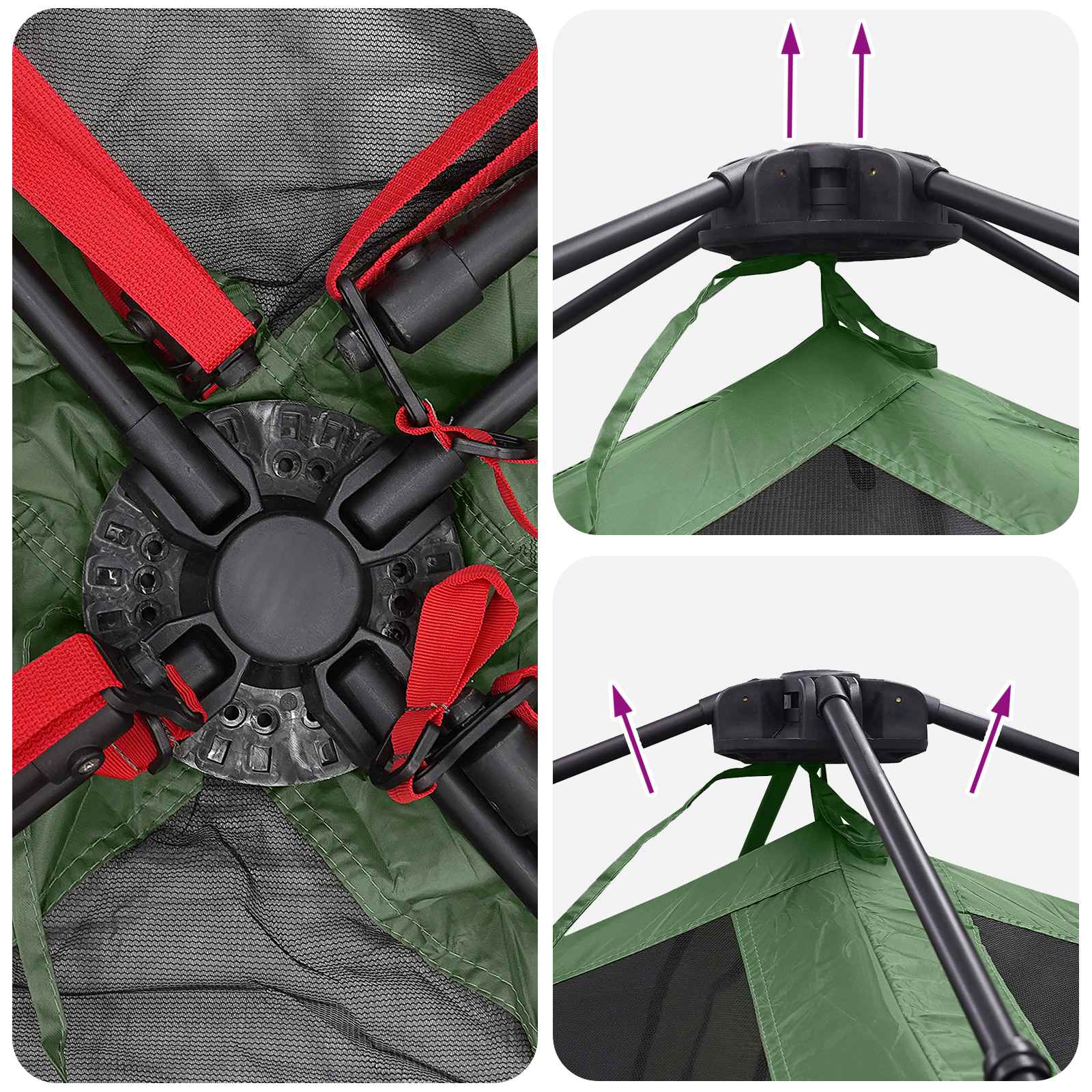 vidaXL Directe Tent Groen 305 x 275 x 190 cm Polyester en staal