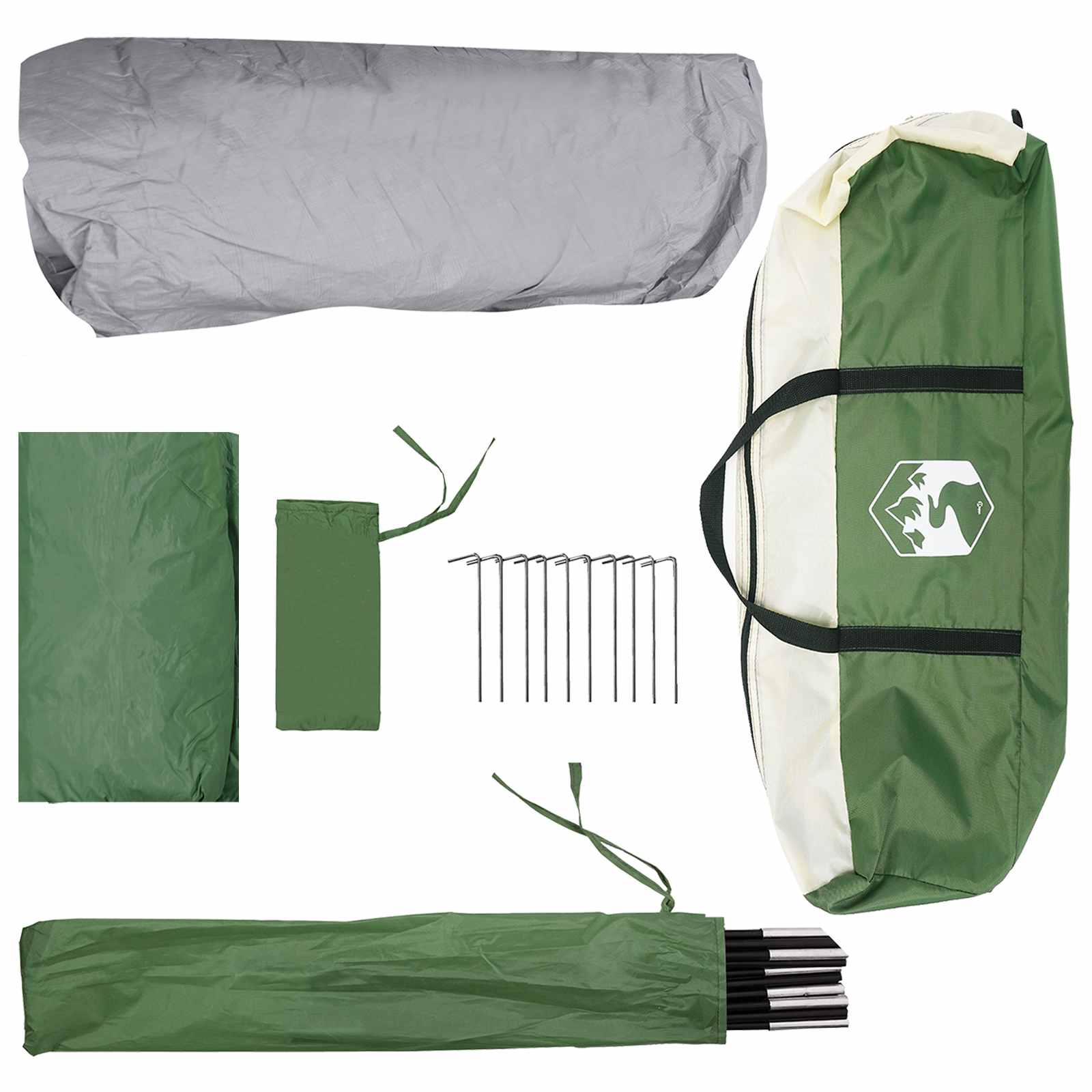 vidaXL Directe Tent Groen 305 x 275 x 190 cm Polyester en staal