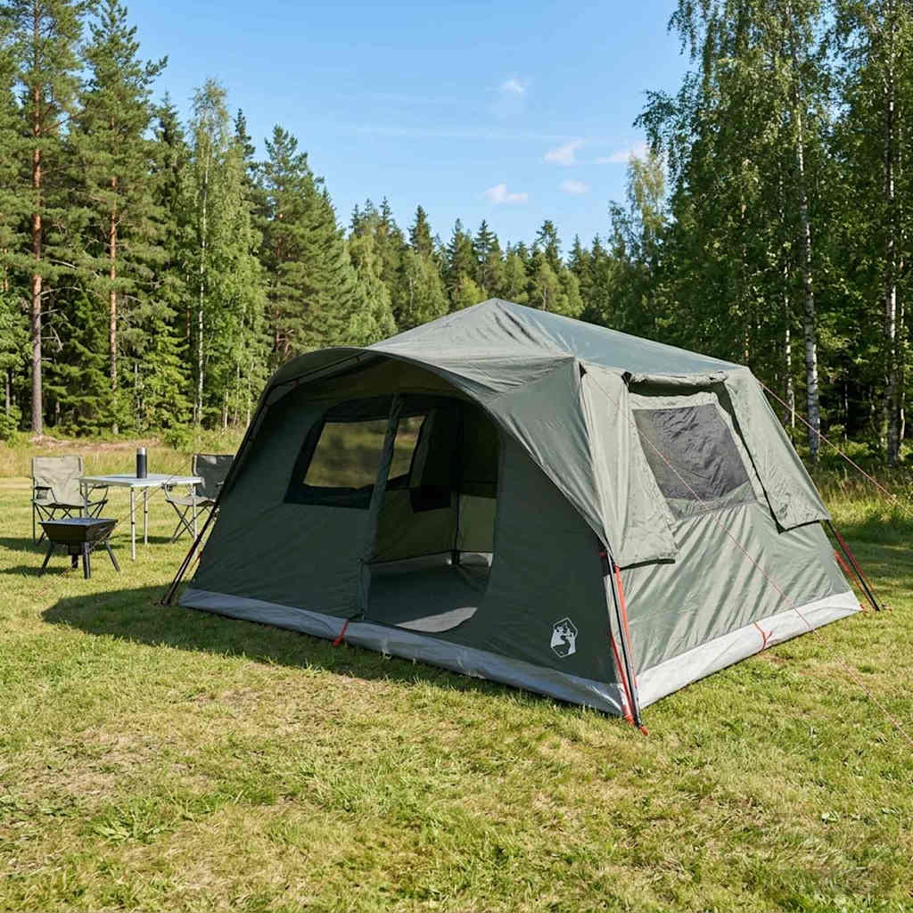 vidaXL Directe Tent Groen 365 x 380 x 200 cm Polyester en staal