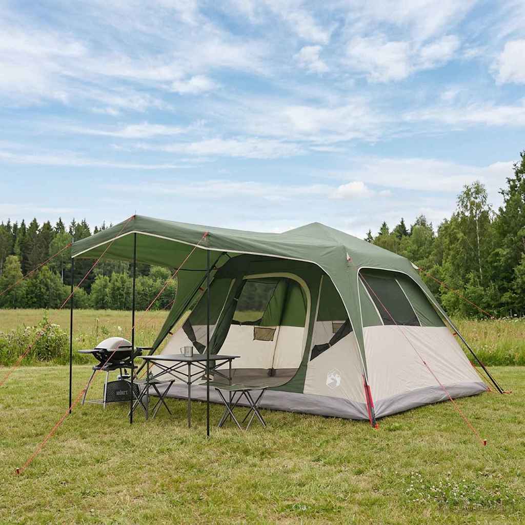 vidaXL Gezinstent met dak Groen 305 x 275 x 190 cm Polyester en staal