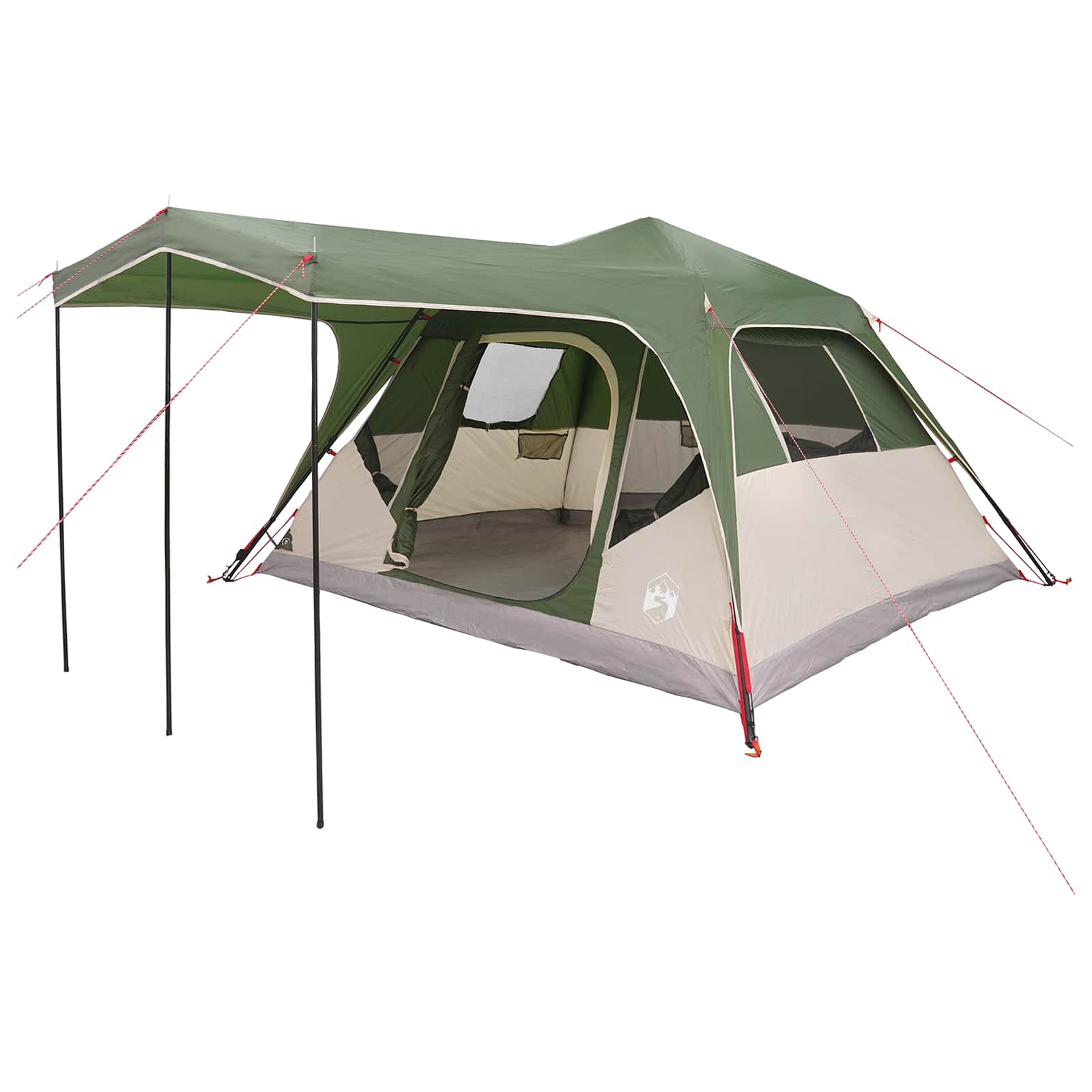 vidaXL Gezinstent met dak Groen 305 x 275 x 190 cm Polyester en staal