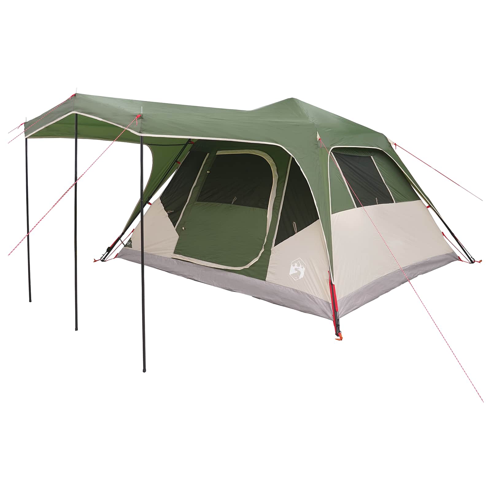 vidaXL Gezinstent met dak Groen 305 x 275 x 190 cm Polyester en staal