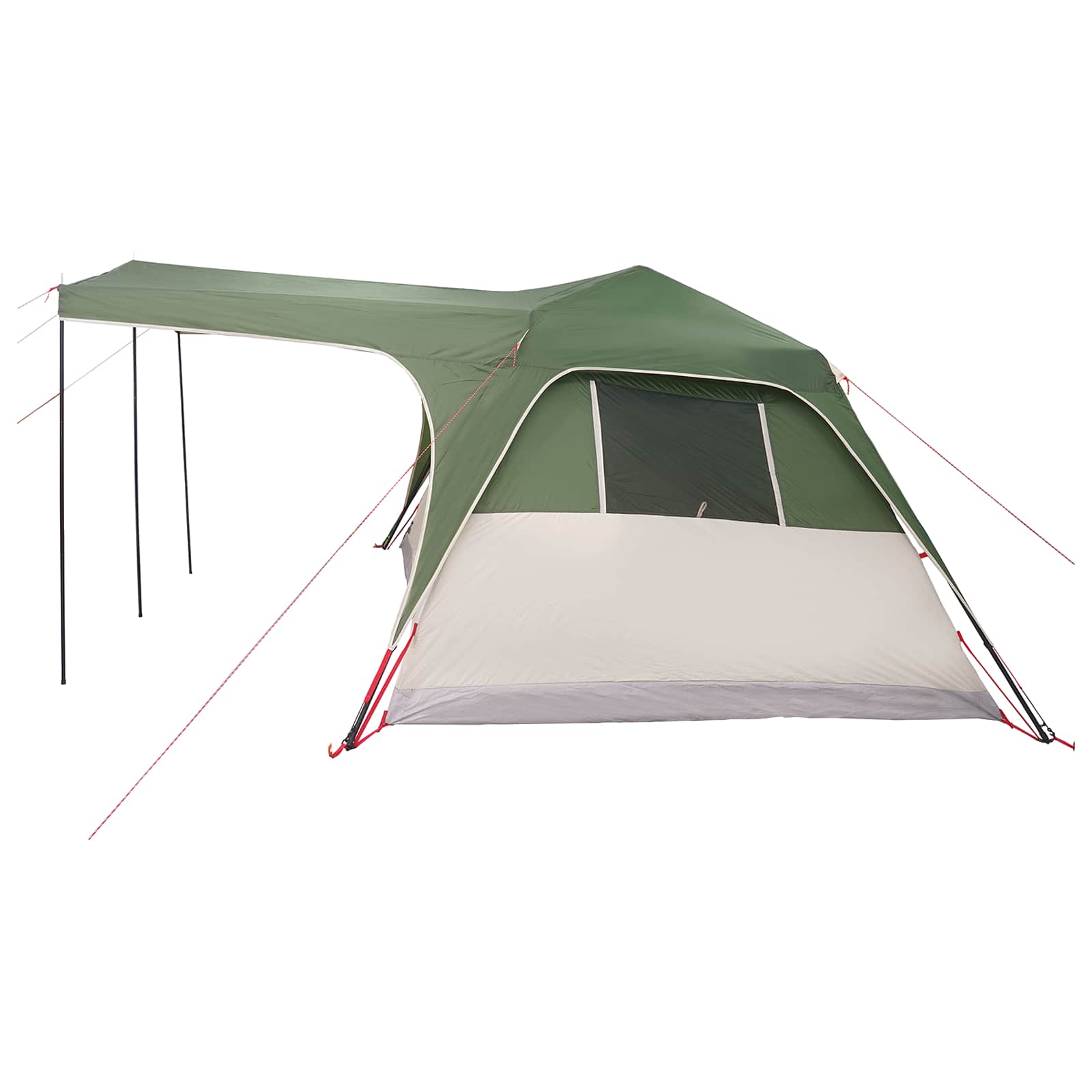 vidaXL Gezinstent met dak Groen 305 x 275 x 190 cm Polyester en staal