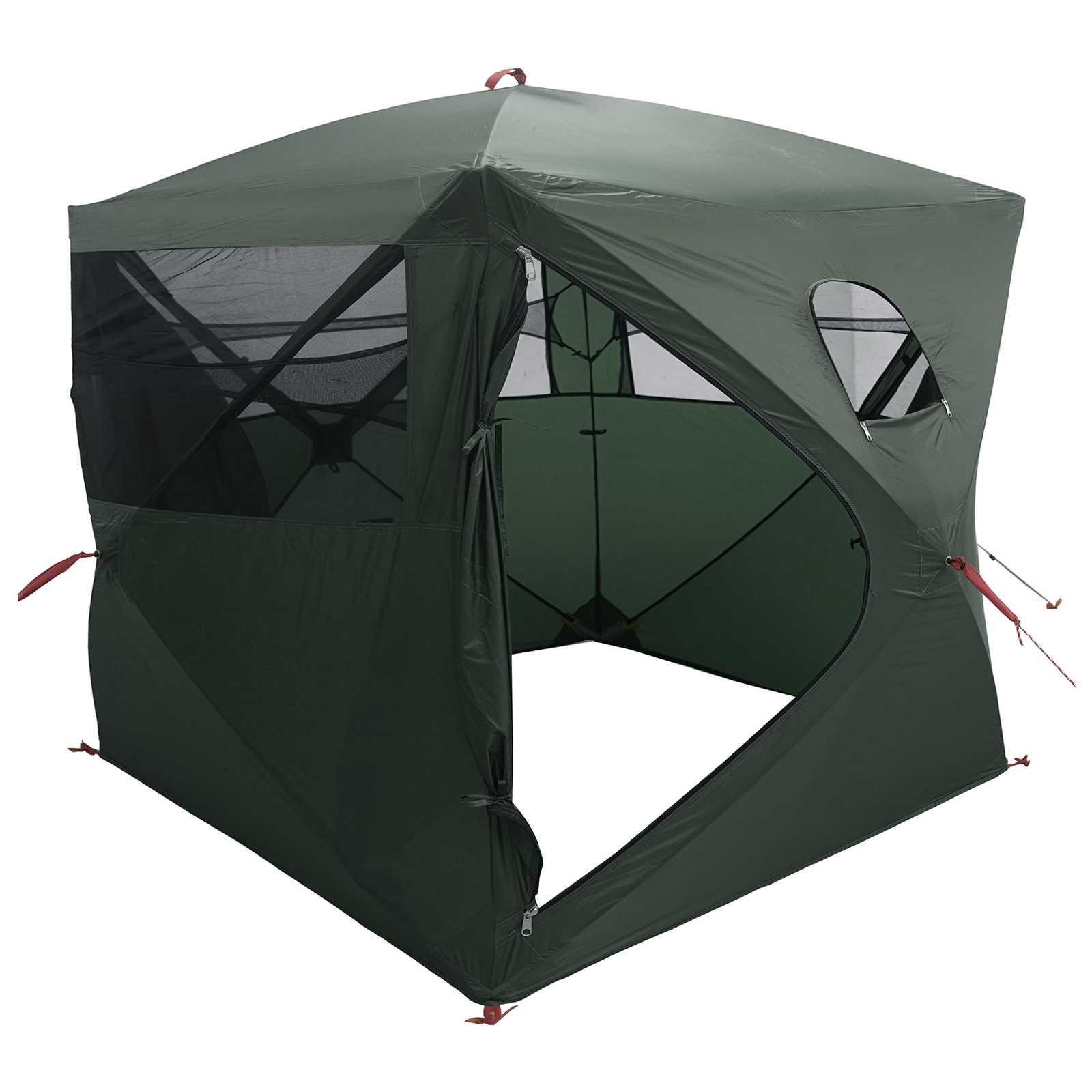 vidaXL Jacht Tent Legergroen 143 x 143 x 165 cm Polyester en staal