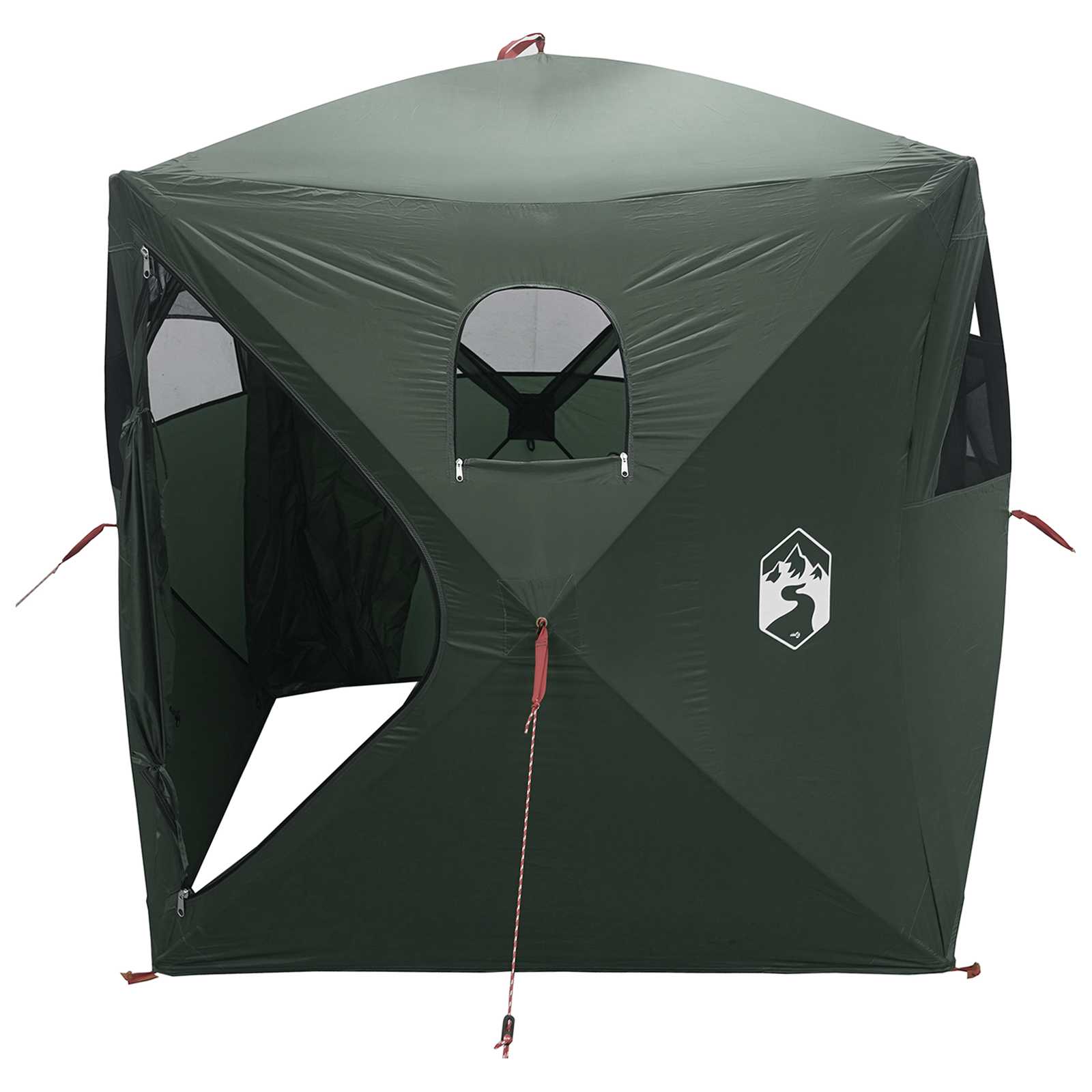 vidaXL Jacht Tent Legergroen 143 x 143 x 165 cm Polyester en staal