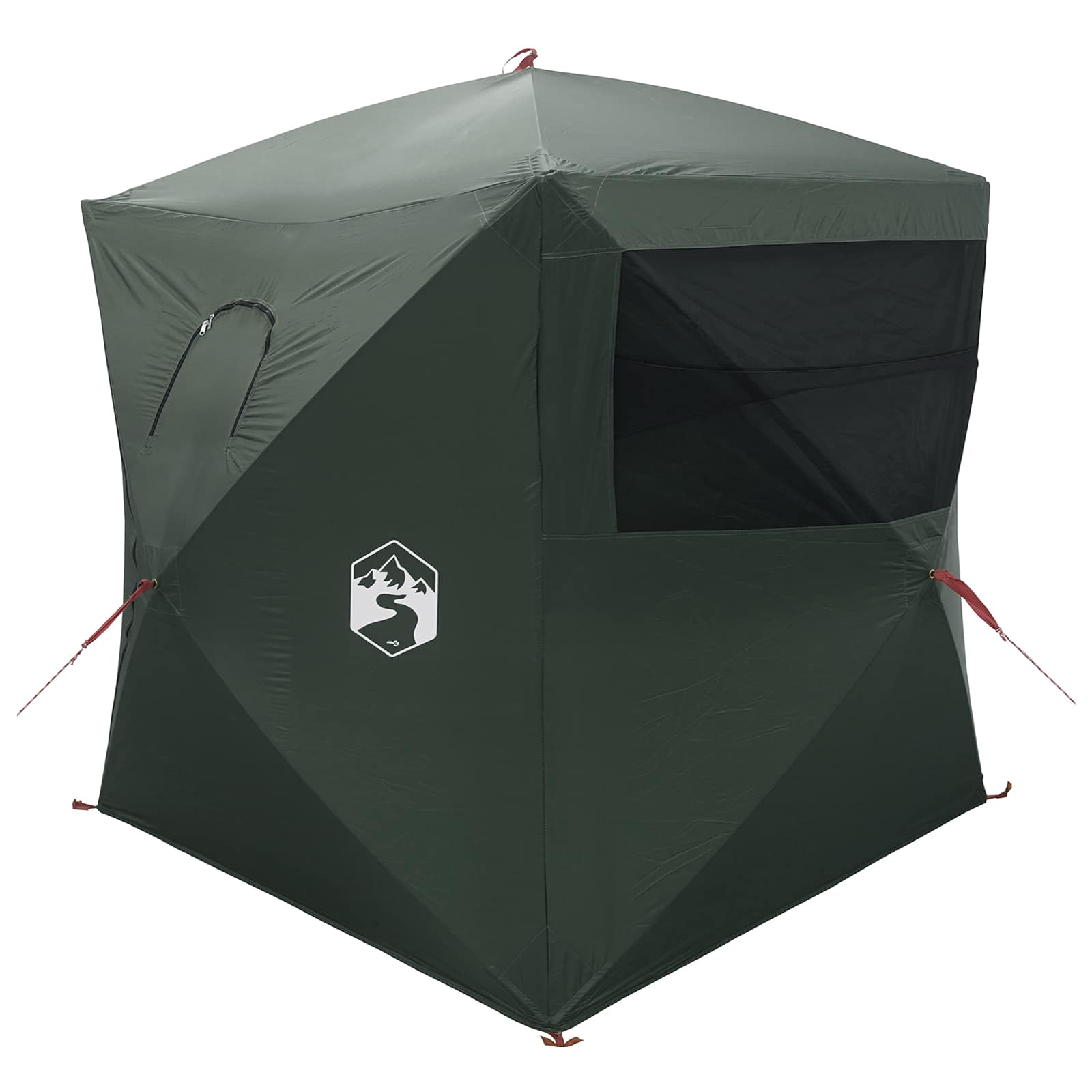 vidaXL Jacht Tent Legergroen 143 x 143 x 165 cm Polyester en staal
