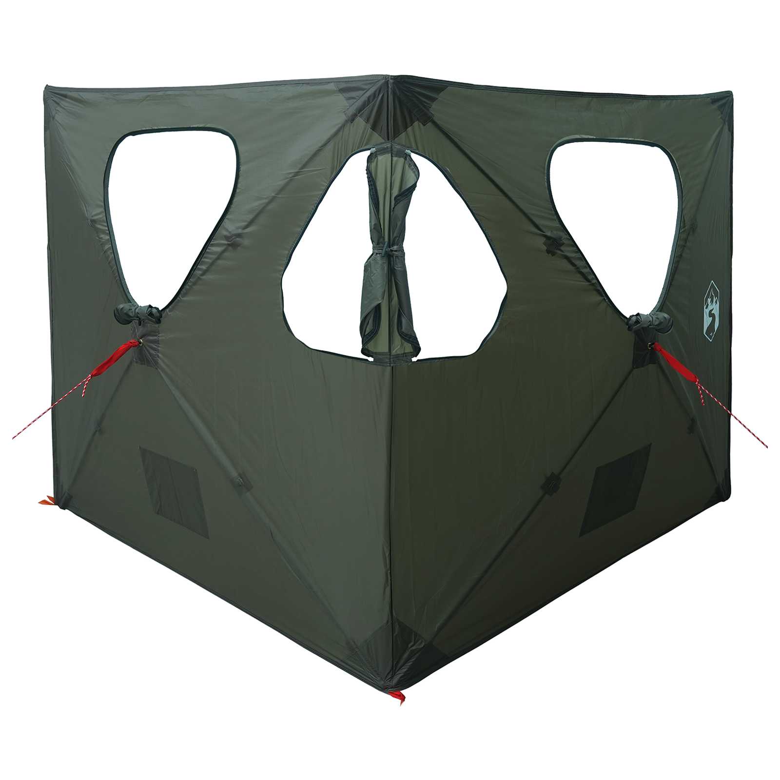 vidaXL Jacht Tent Legergroen 145 x 145 x 150 cm Polyester en staal