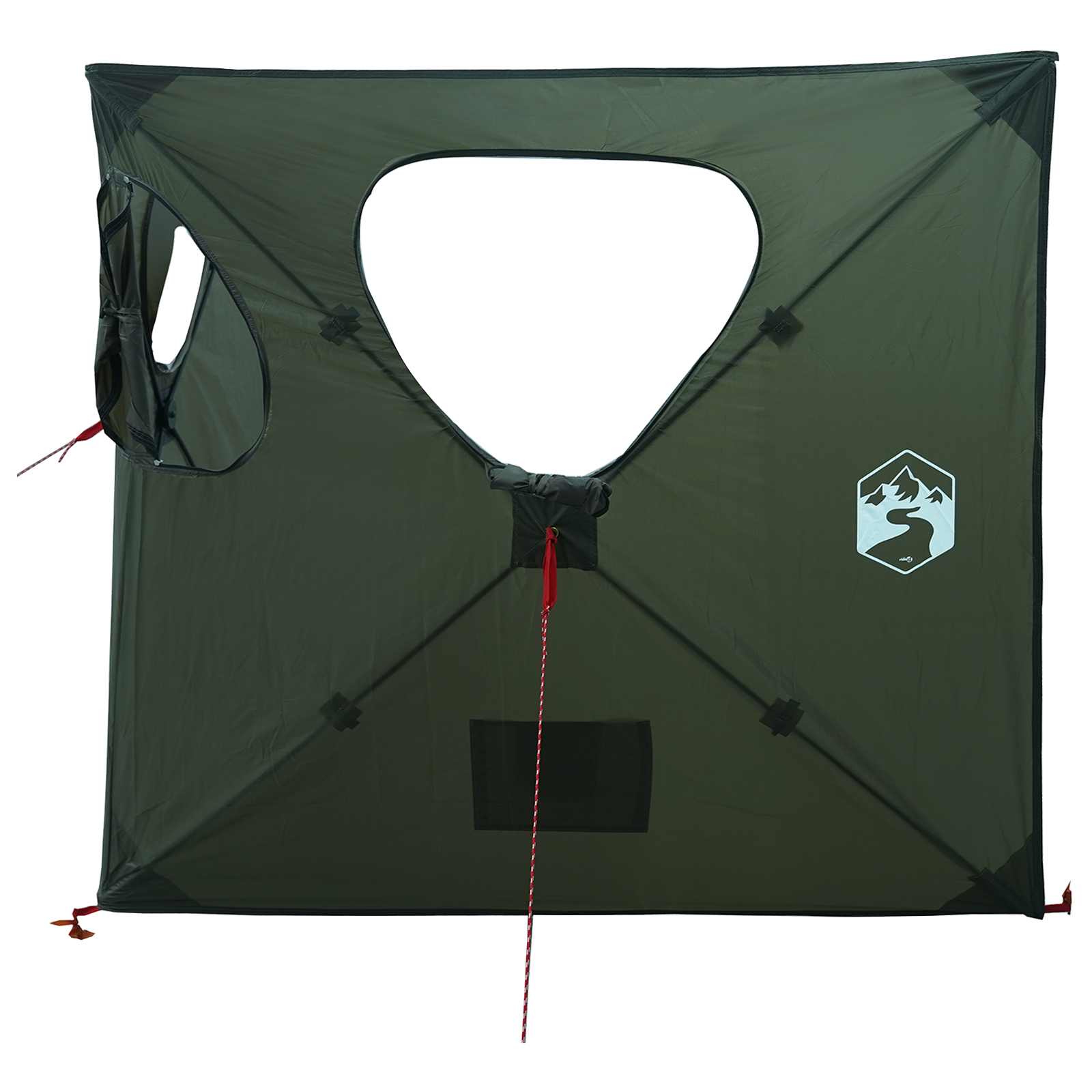 vidaXL Jacht Tent Legergroen 145 x 145 x 150 cm Polyester en staal