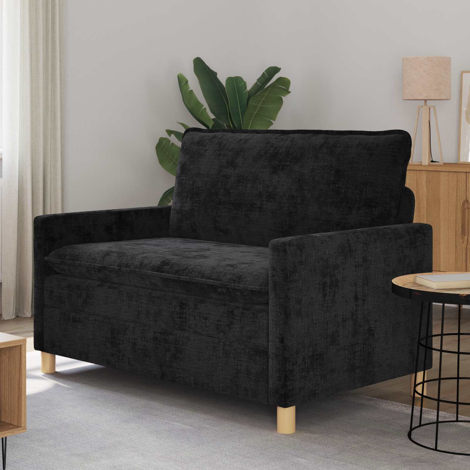 vidaXL Bank Donkergrijs 156 x 81 x 87,5 cm Polyester