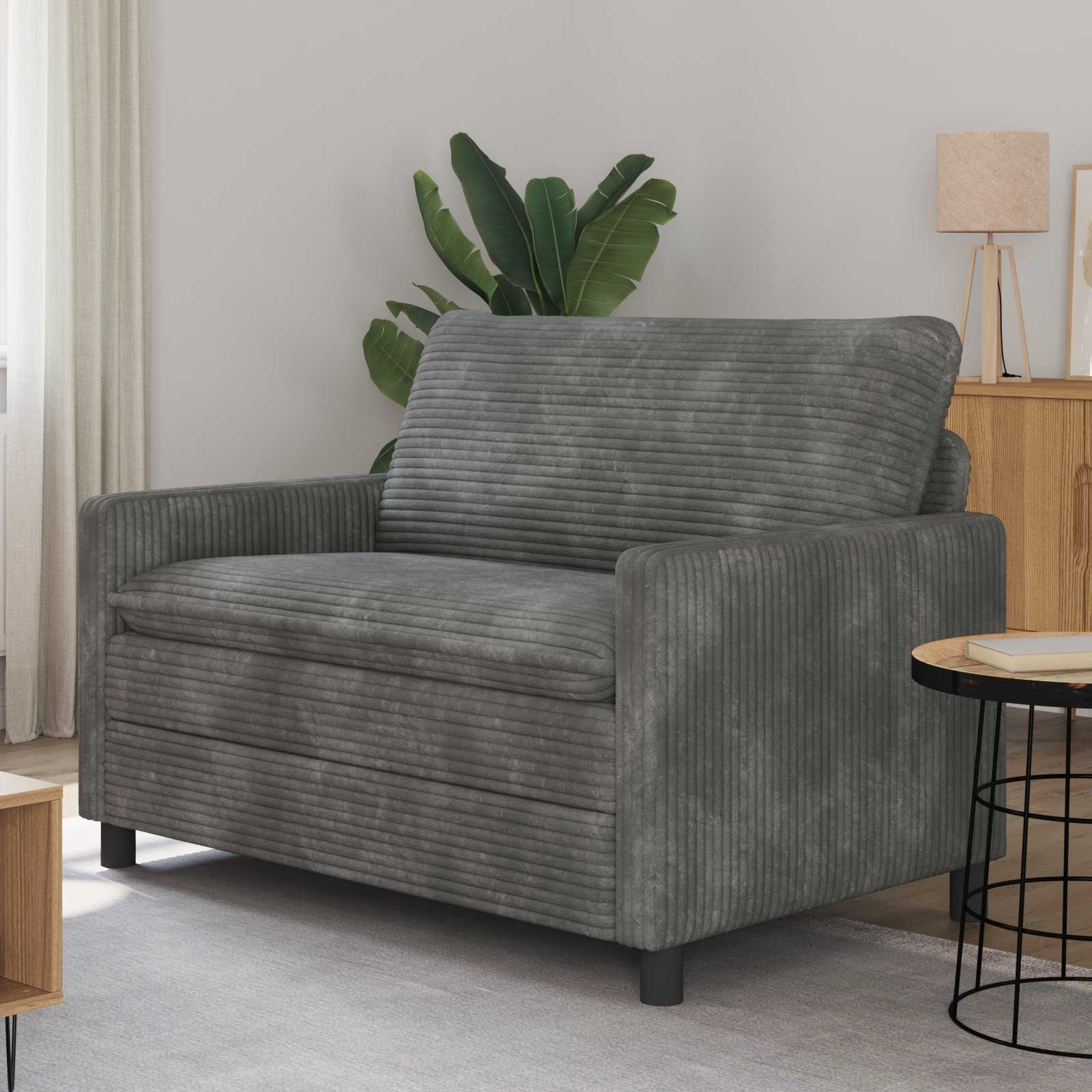 vidaXL Bank Lichtgrijs 76 x 81 x 87,5 cm Polyester