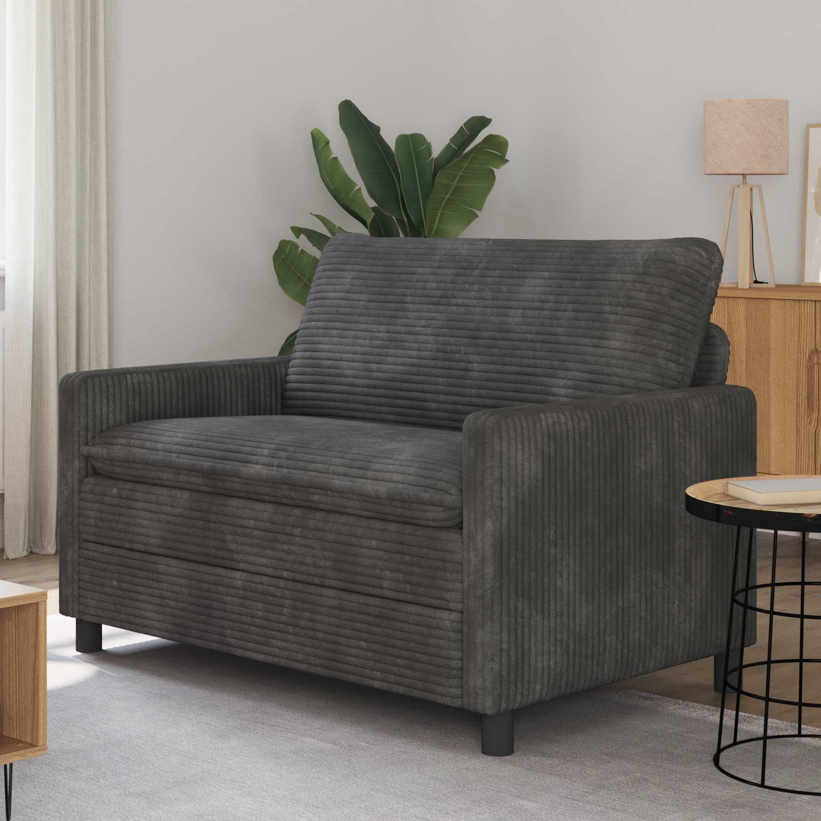 vidaXL Bank Lichtgrijs 76 x 81 x 87,5 cm Polyester