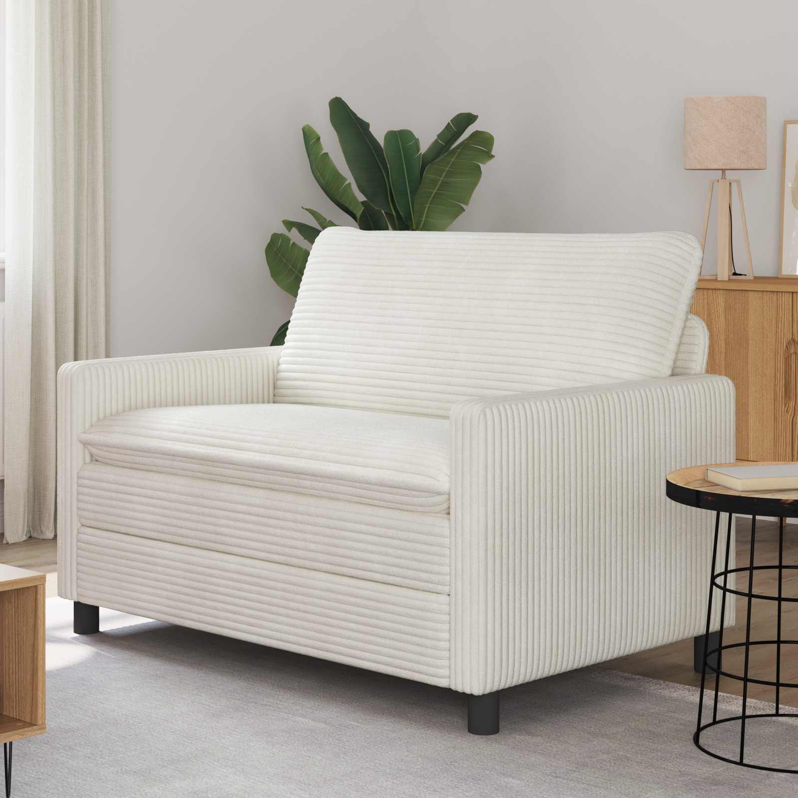 vidaXL Bank Lichtgrijs 76 x 81 x 87,5 cm Polyester